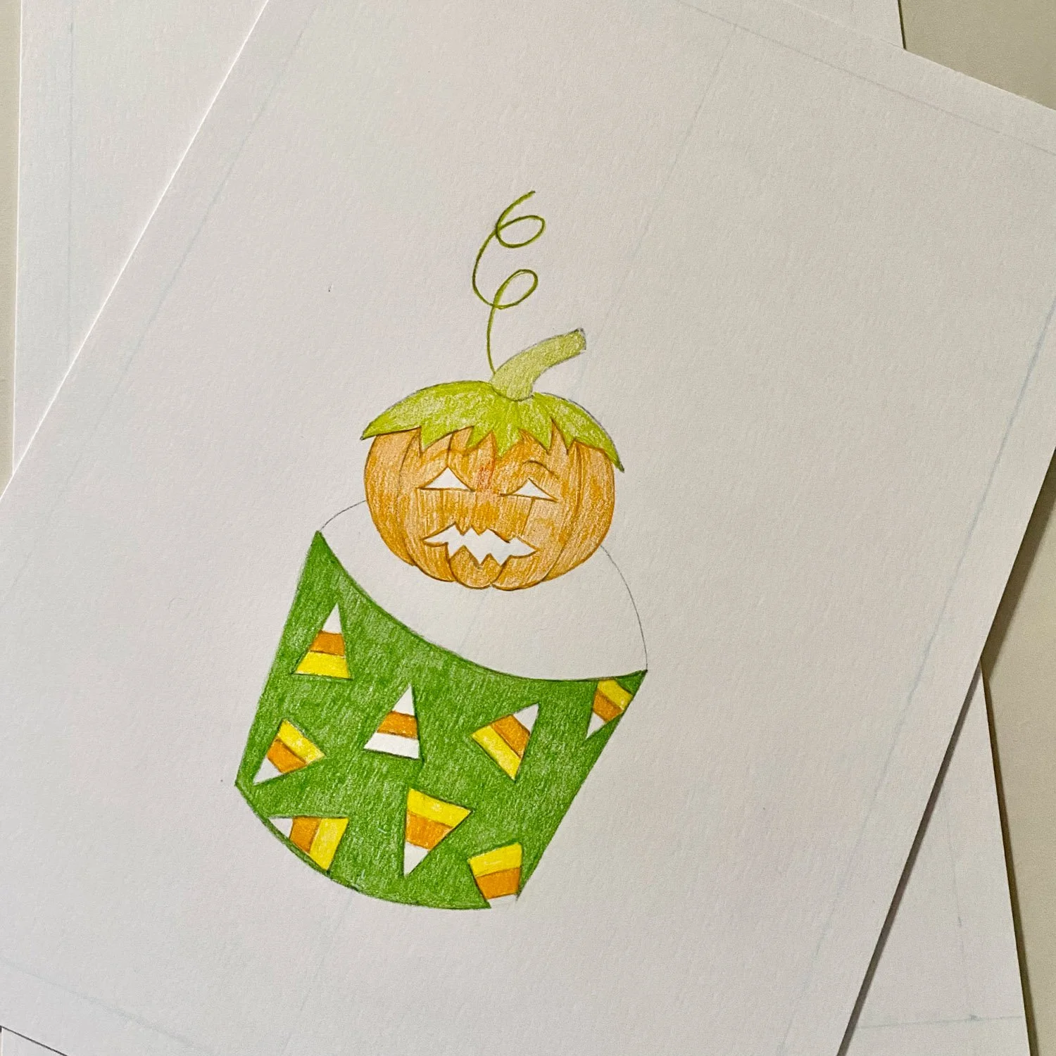 Work in Progress, Halloween Pumpkin Cupcake