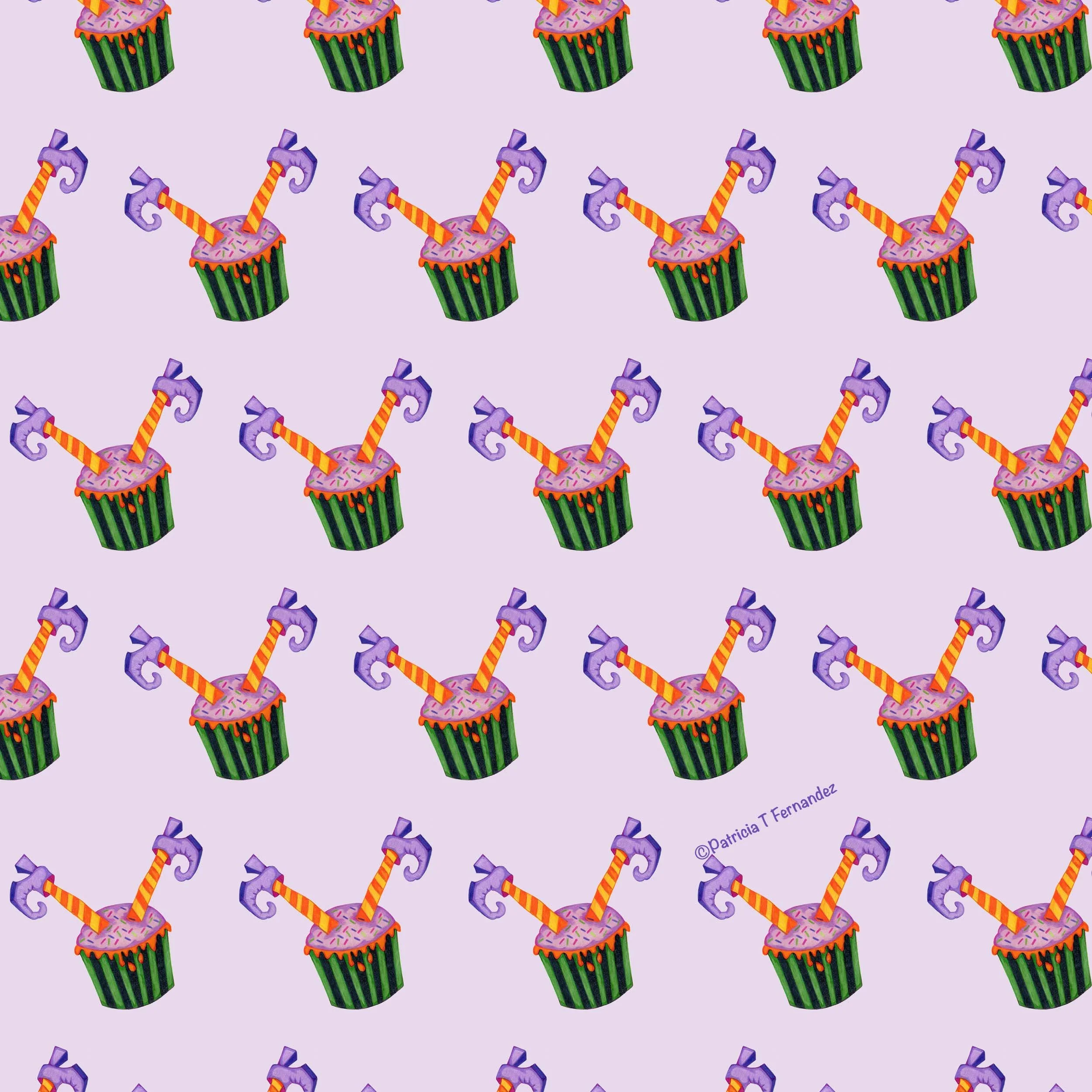 Halloween Witch Cupcake Pattern