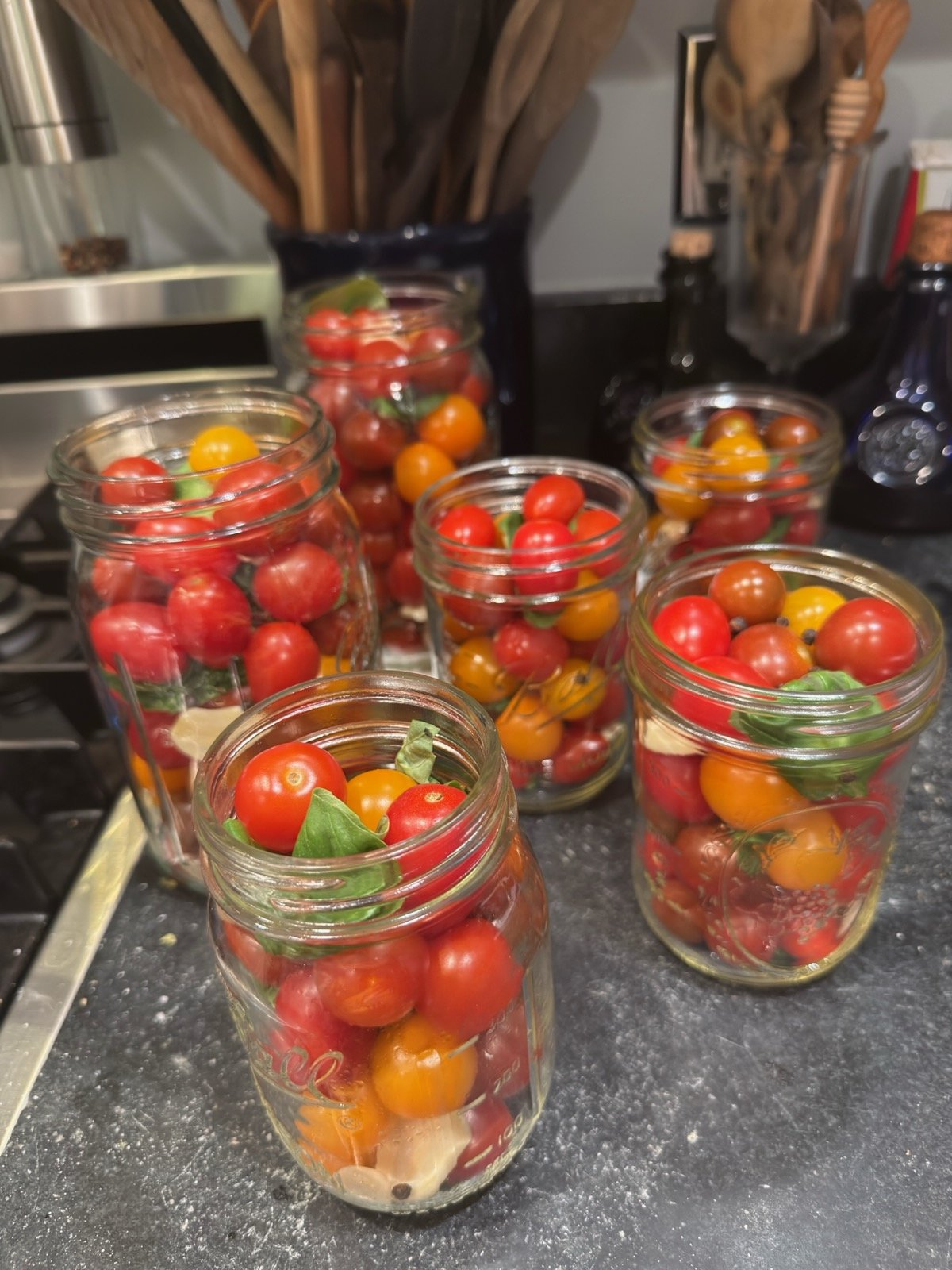 Pickled Tomatoes from the Garden