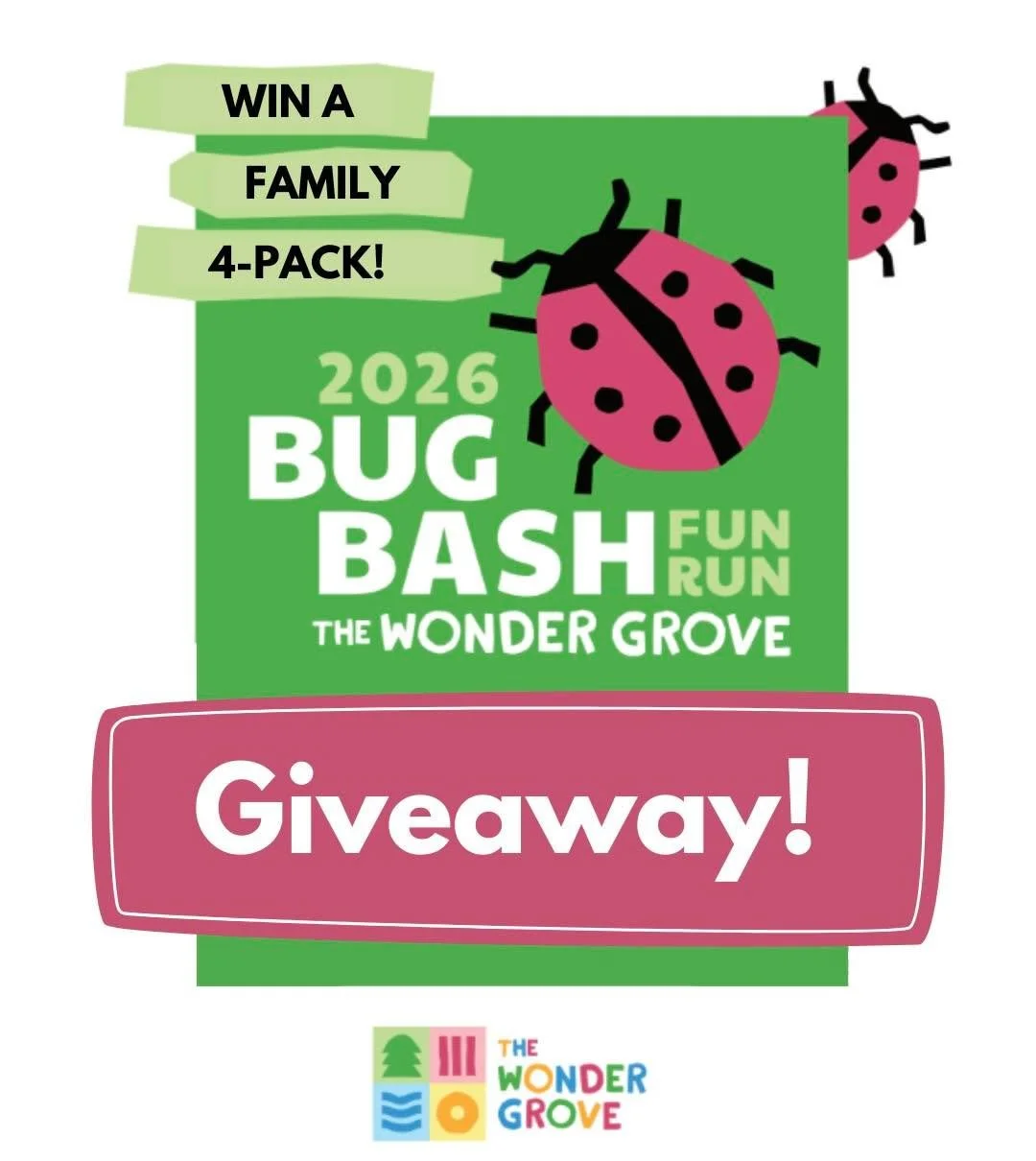 🐛🎉 BUG BASH GIVEAWAY 🎉🐞

We&rsquo;re giving away ONE Family 4-Pack to the Bug Bash Fun Run on April 18 in West Sacramento! 🦋

A full morning of play, costumes, and outdoor fun for the whole family!

To enter:
	1.	Follow us 📲
	2.	Like this post?