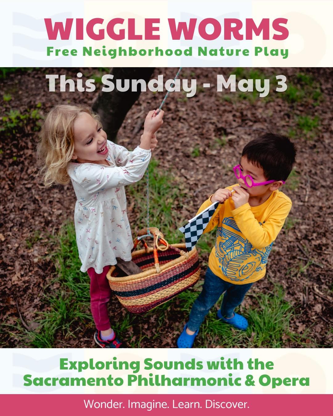 ☀️ Looking ahead to Sunday&hellip; it&rsquo;s going to be a beautiful day for Wiggle Worms!

A perfect day for:
🎶 Exploring Sounds!
We&rsquo;re so excited to welcome musicians from the Sacramento Philharmonic &amp; Opera to help us discover instrume