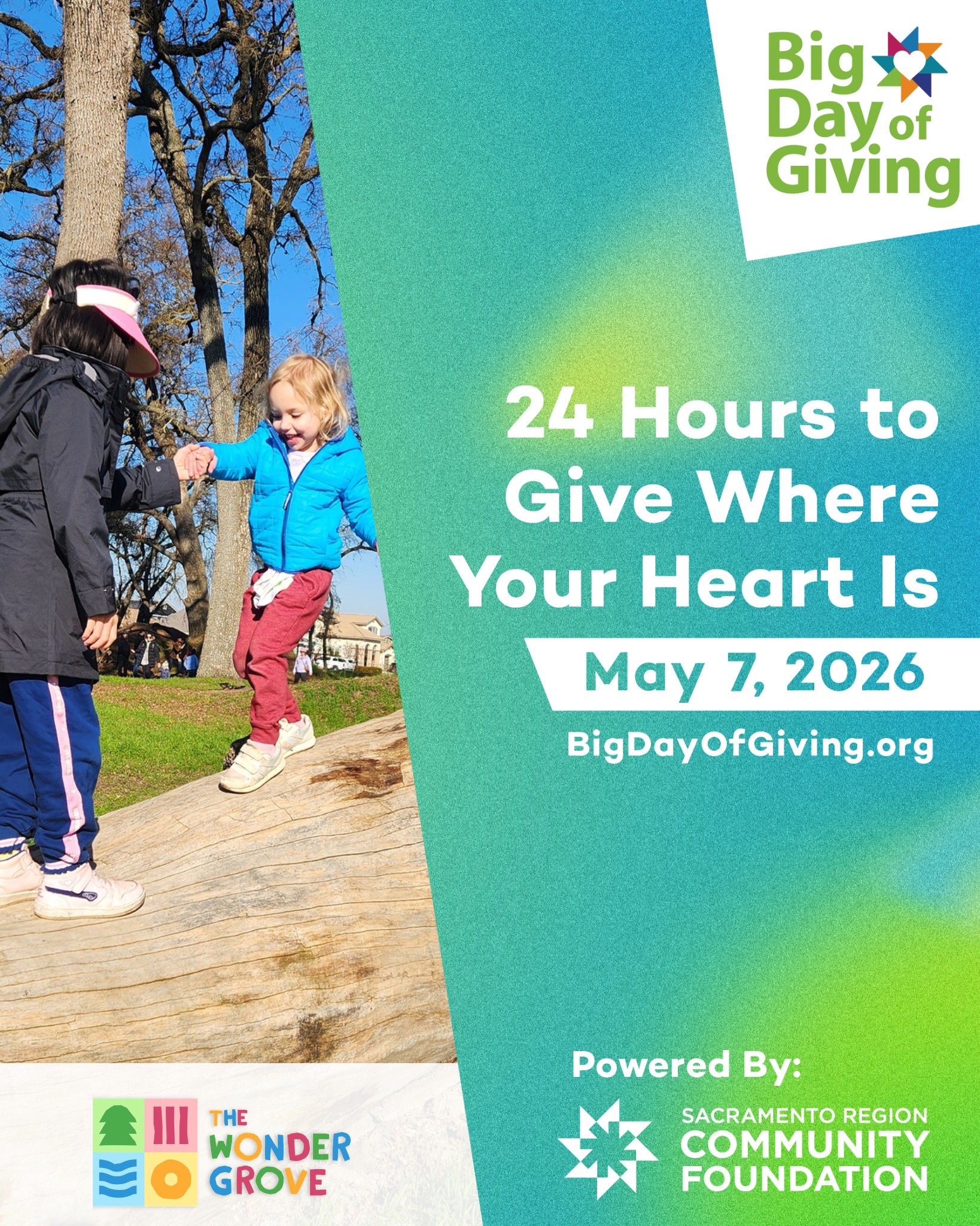 Today is the Big Day of Giving! 💚

Nature play builds brains, bodies, and belonging. 

Your gift means:
 🌿 A child gets to explore more
 🐛 A family finds community outdoors
 🌱 A classroom without walls becomes real

We&rsquo;re small, mighty, and