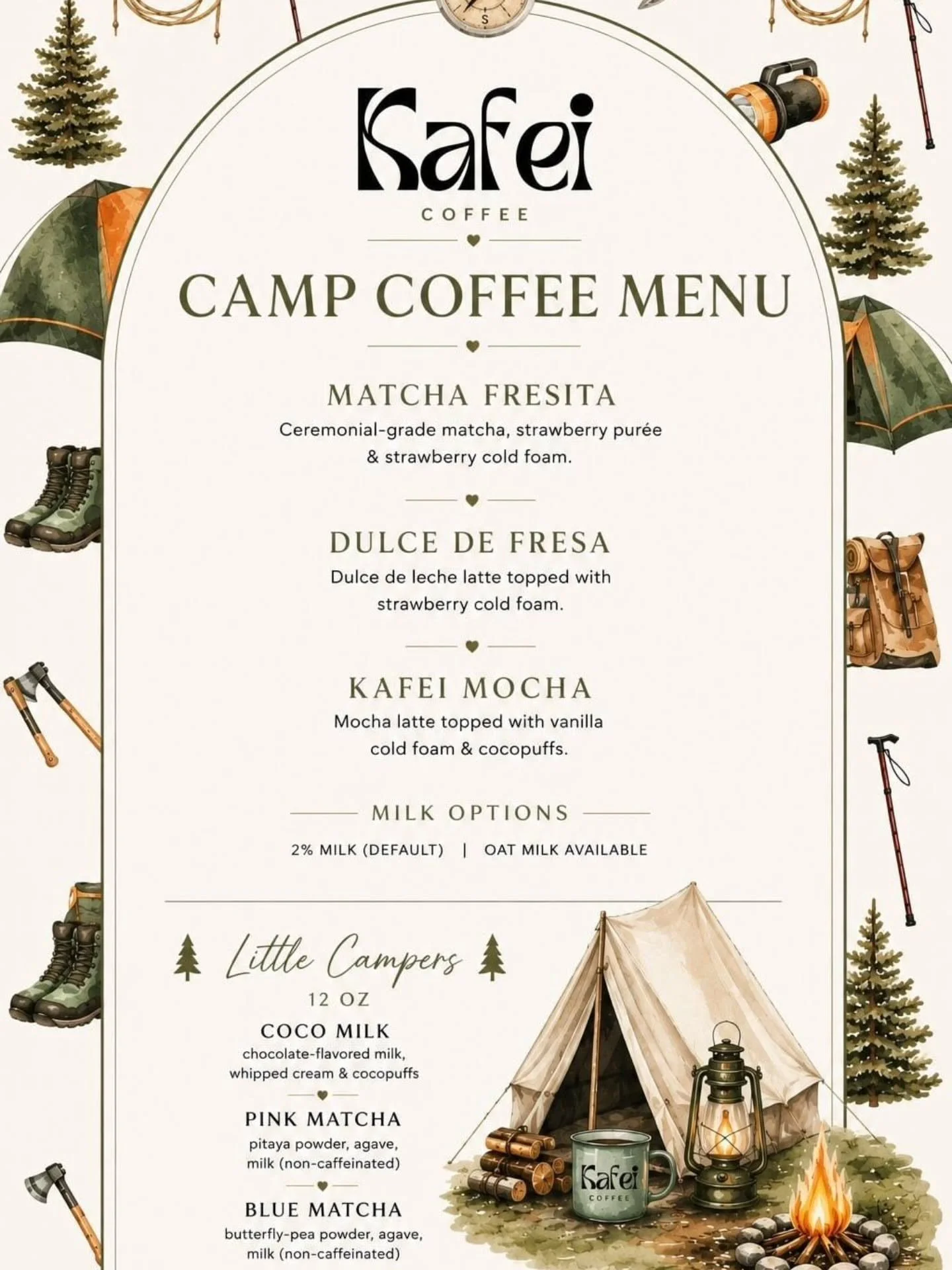 📢 Attention grown-ups!! Special guest alert!

Bring your camp chair and relax under the trees with a cup from @drinkkafei while you're little camper plays.