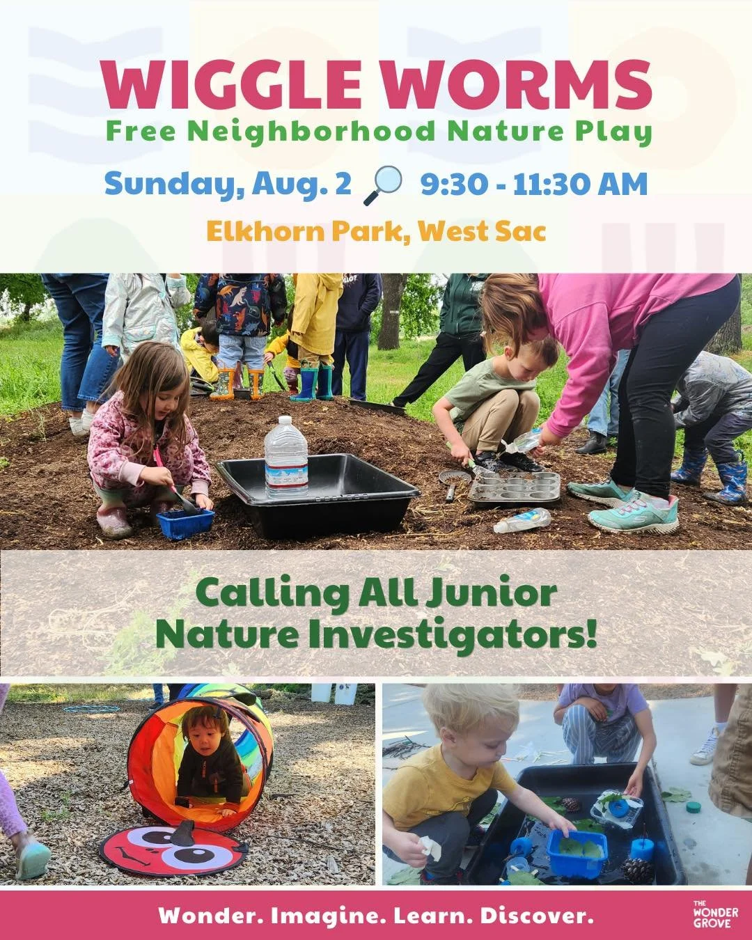 🐞 Calling all Junior Nature Investigators! 🔍🌿

Our next West Sac Wiggle Worms is almost here&hellip; and this month we&rsquo;re inviting little explorers to discover the tiny wonders hiding all around us!

We&rsquo;ll be:
🐛 Going on a nature walk