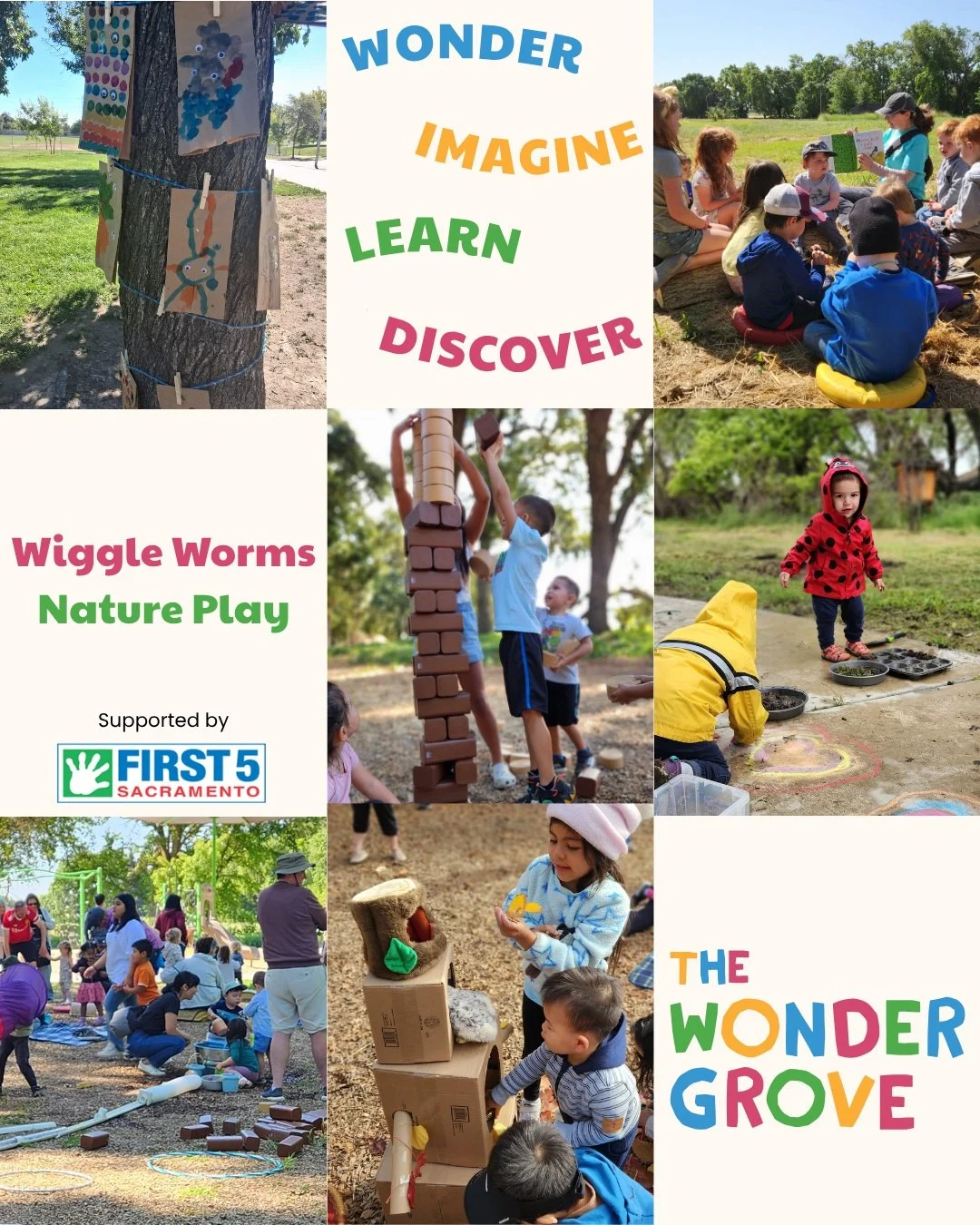 🌿 Wiggle Worms is tomorrow! 🌿

Come spend your Saturday morning outside with us for Wiggle Worms Nature Play. Join us for a morning of exploring, creating, building, imagining, and PLAYING together.

📍 Robla Community Park
🗓 Tomorrow, Saturday 
⏰