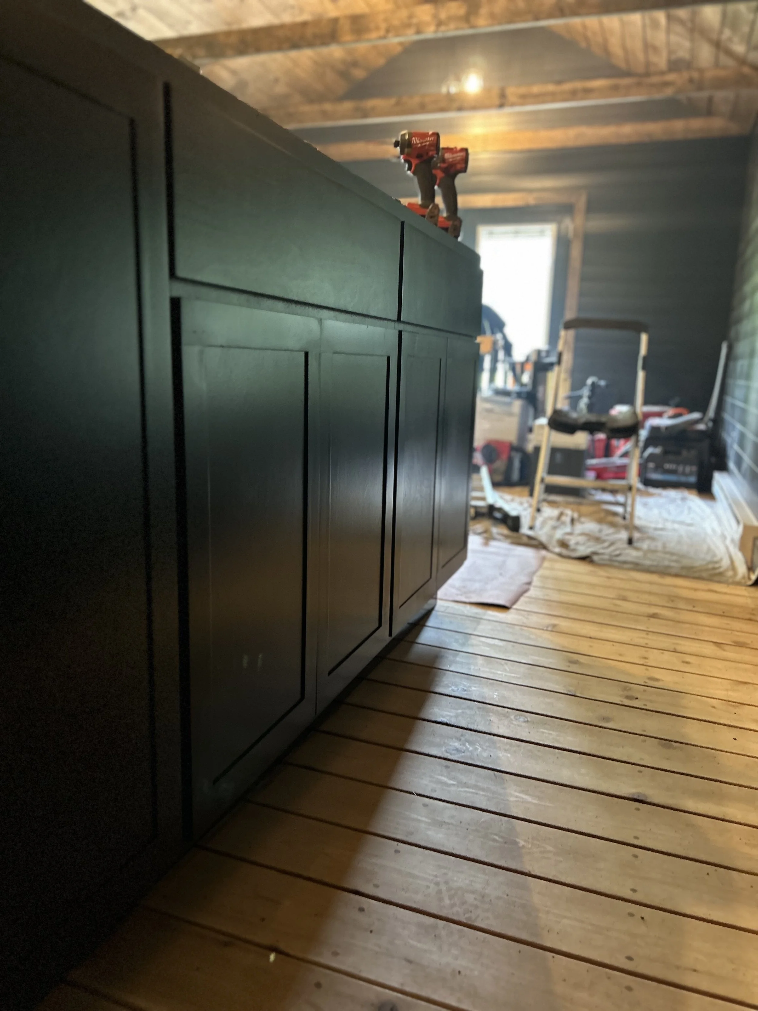 Custom cabinet install