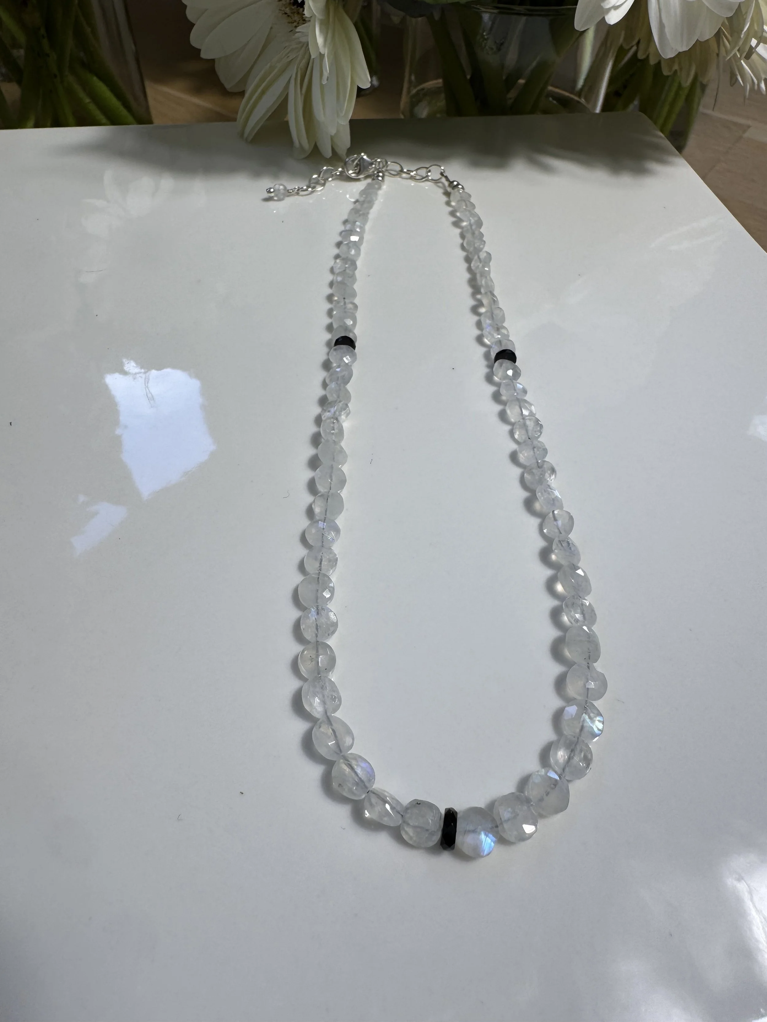 Moonstone & Spinel Necklace
