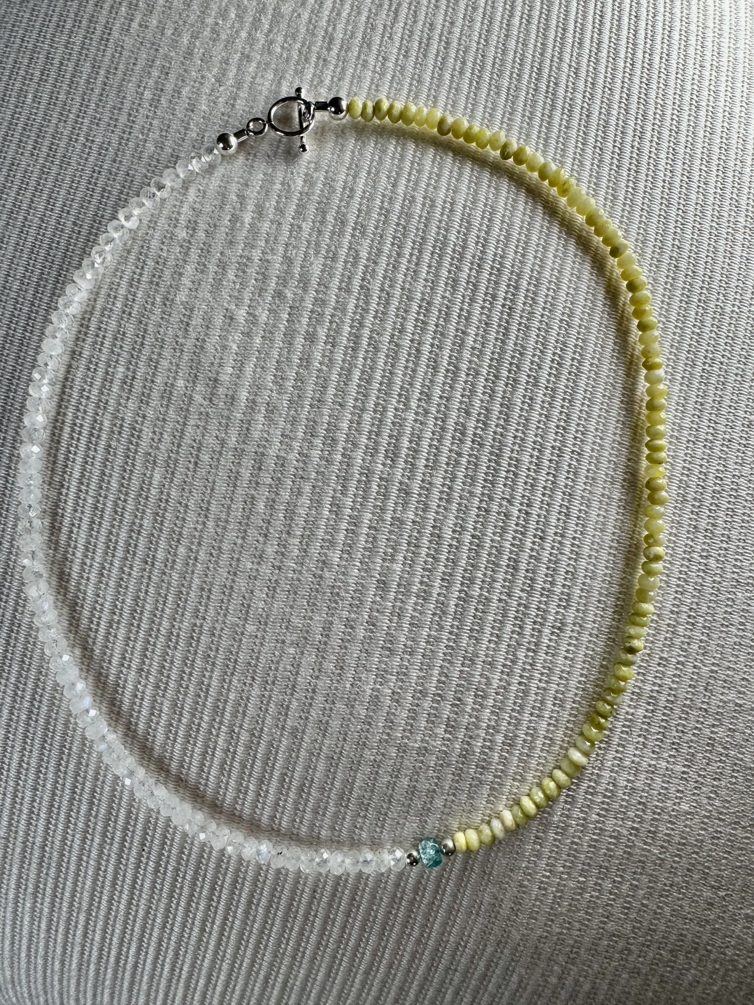 Jade, Apatite & Moonstone Necklace