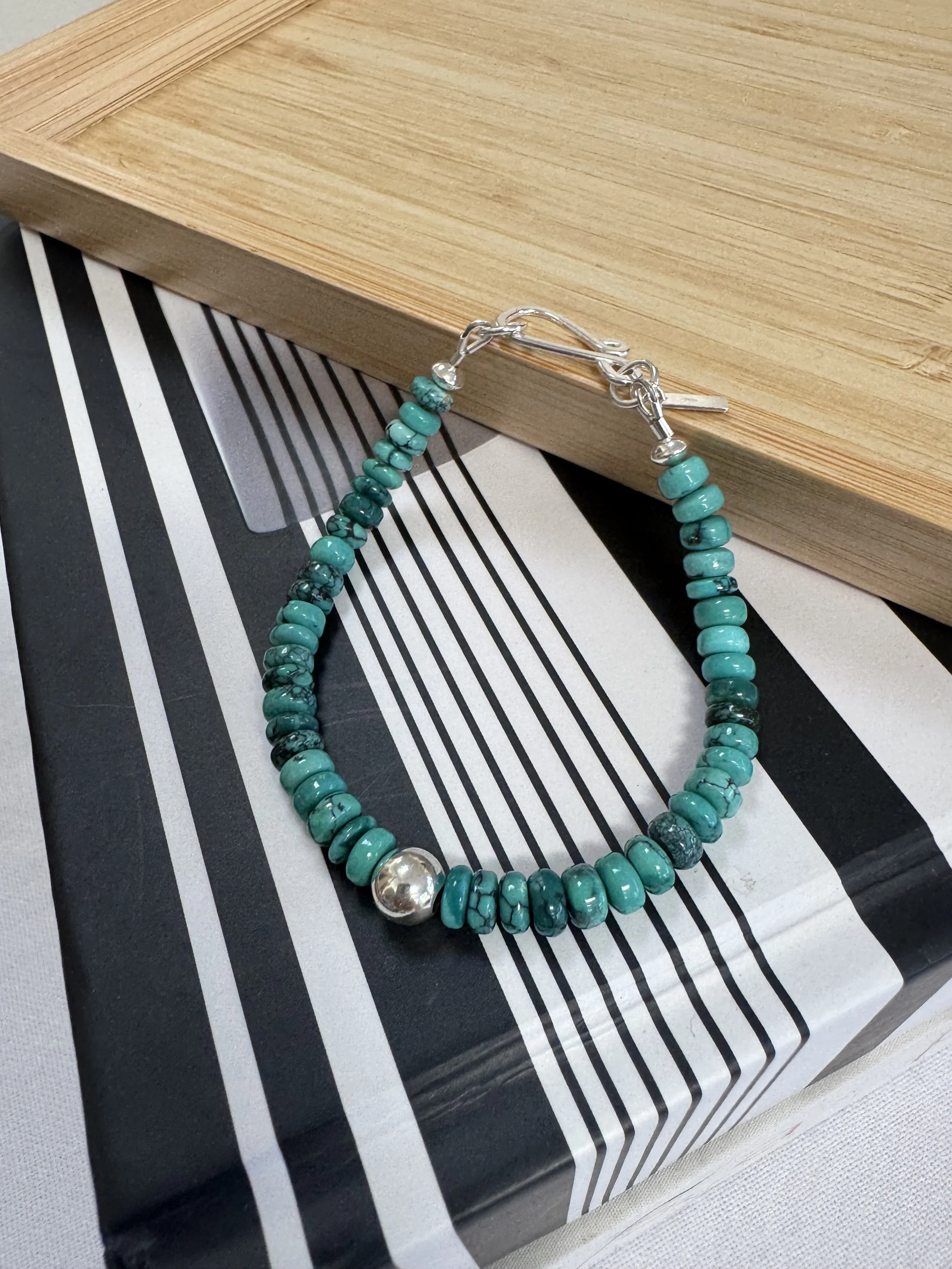 Blue Natural Turquoise Bracelet