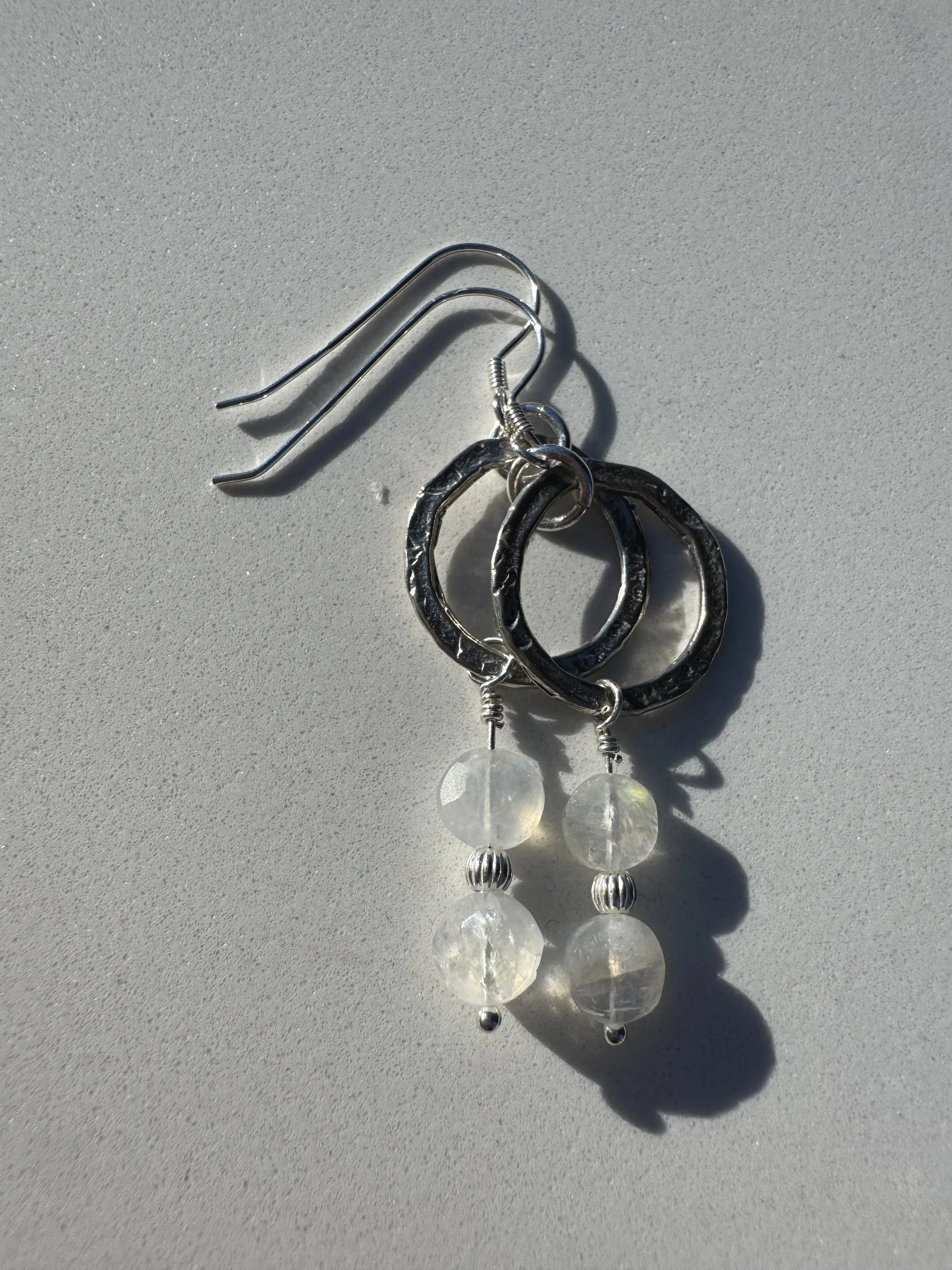 Sterling Silver Moonstone Earrings