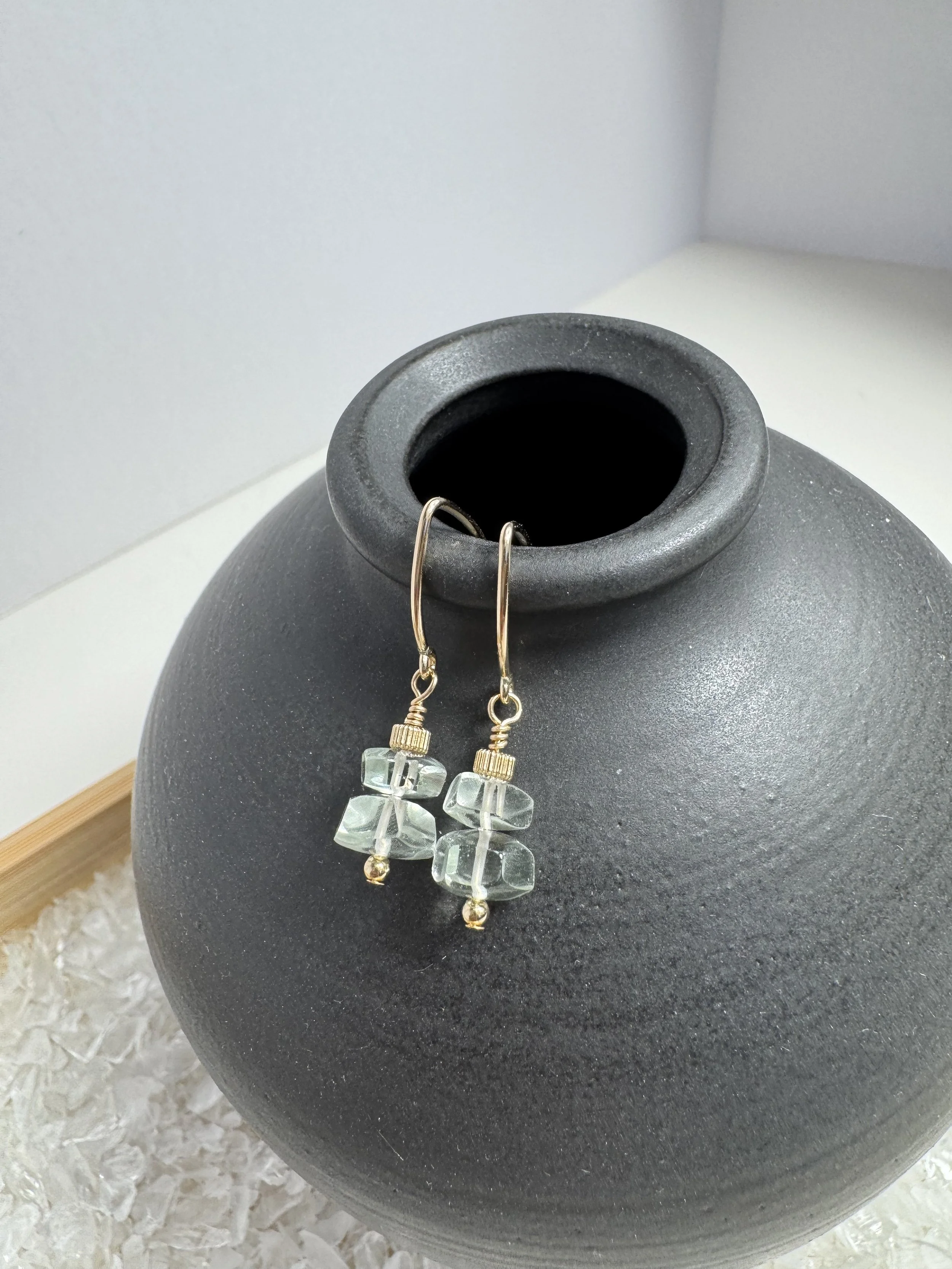 Green Amethyst Earrings