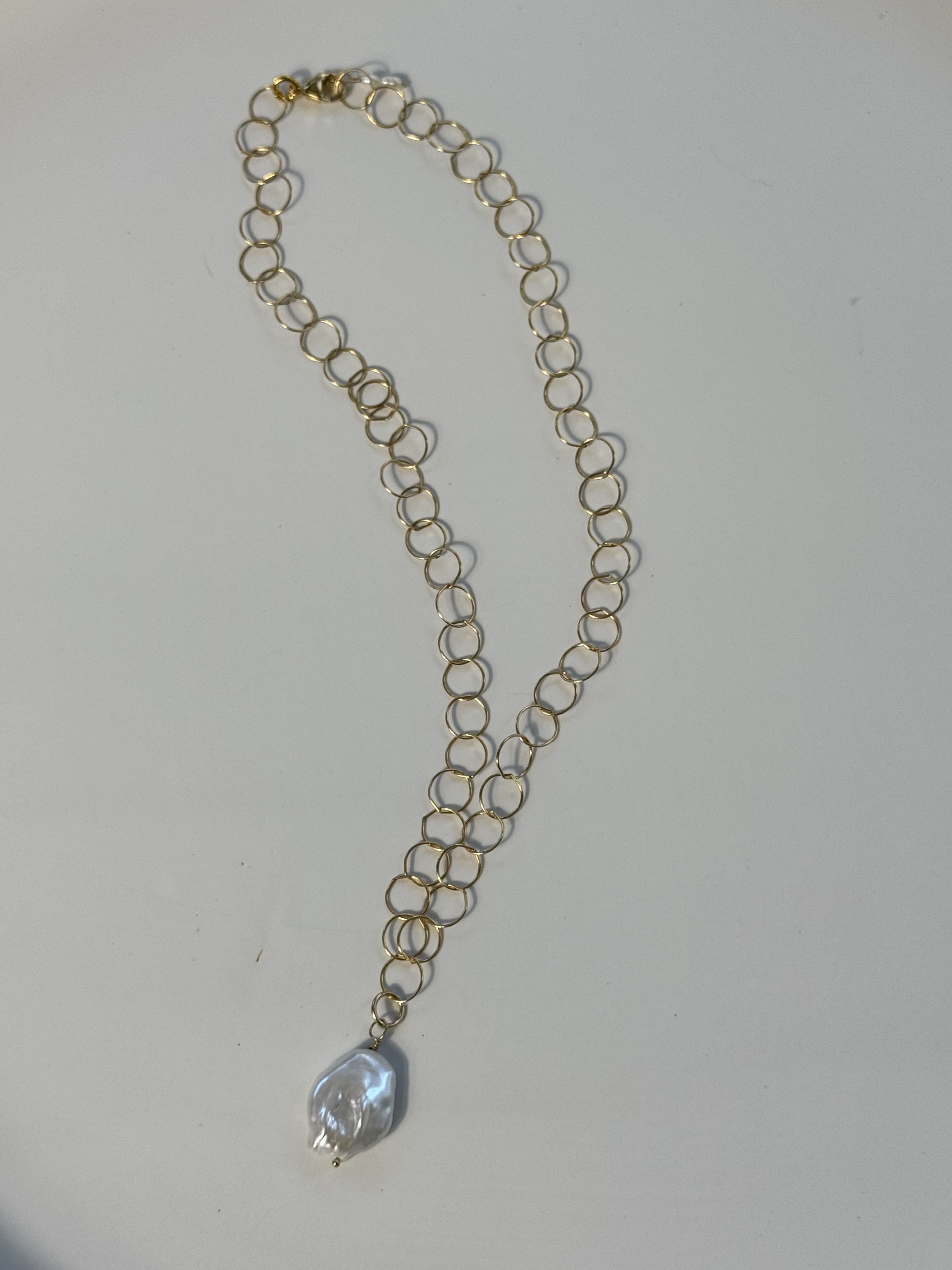 Baroque Pearl Gold Necklace