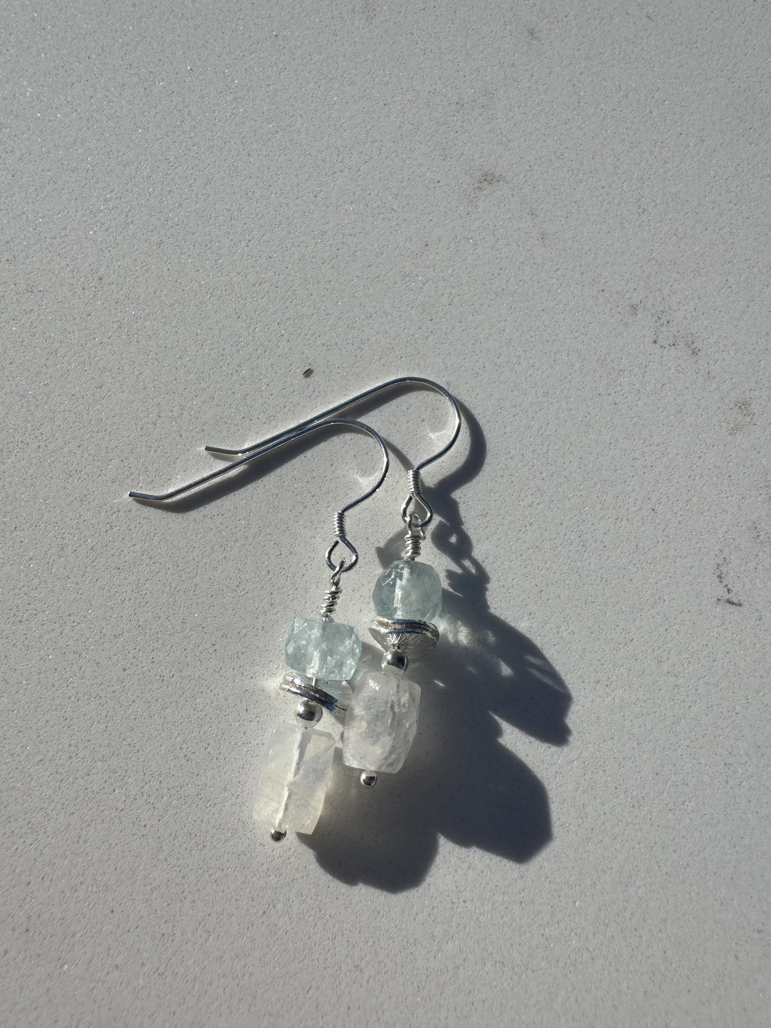 Moonstone & Aquamarine Earrings