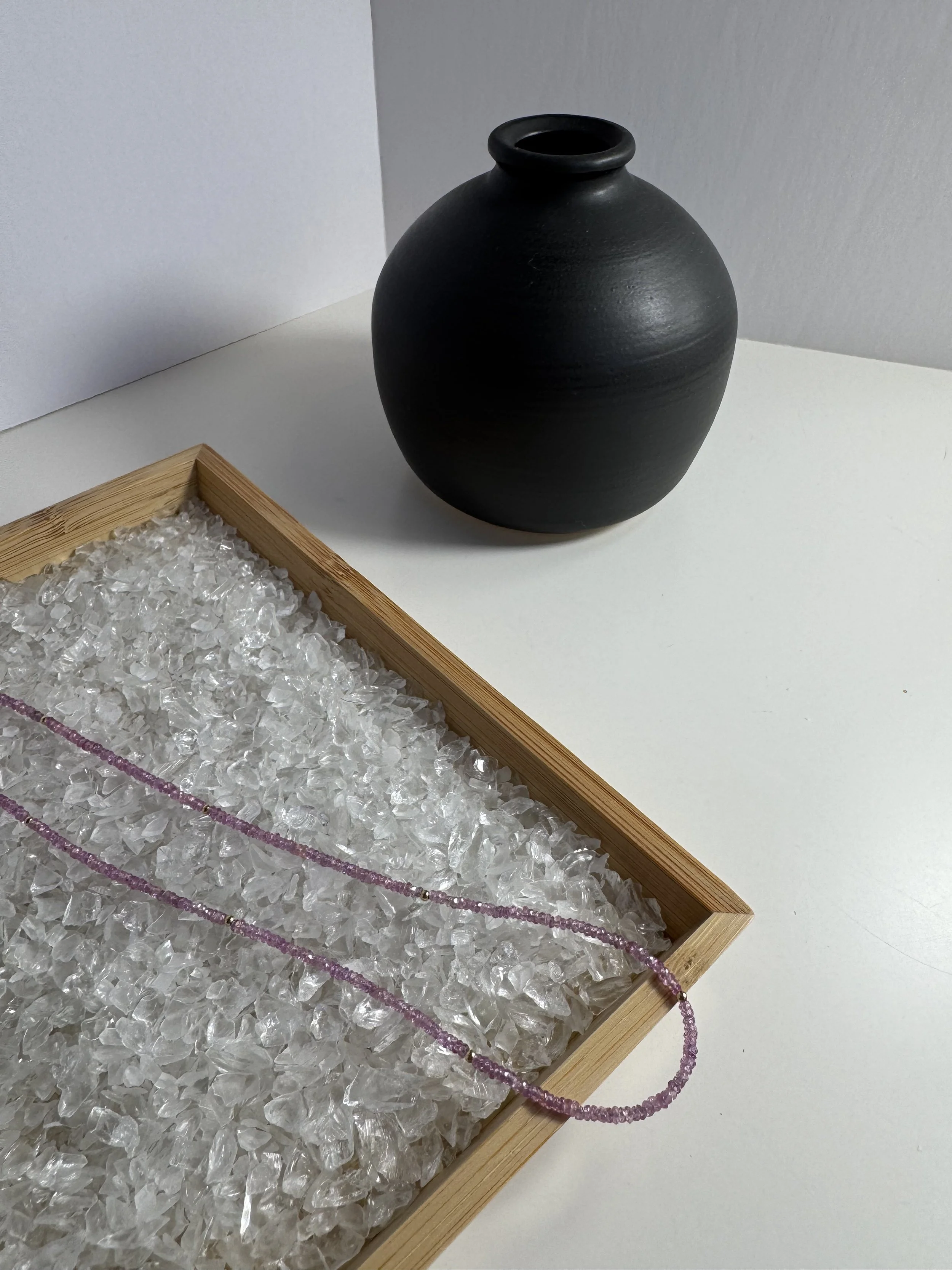 Delicate Pink Sapphire Necklace