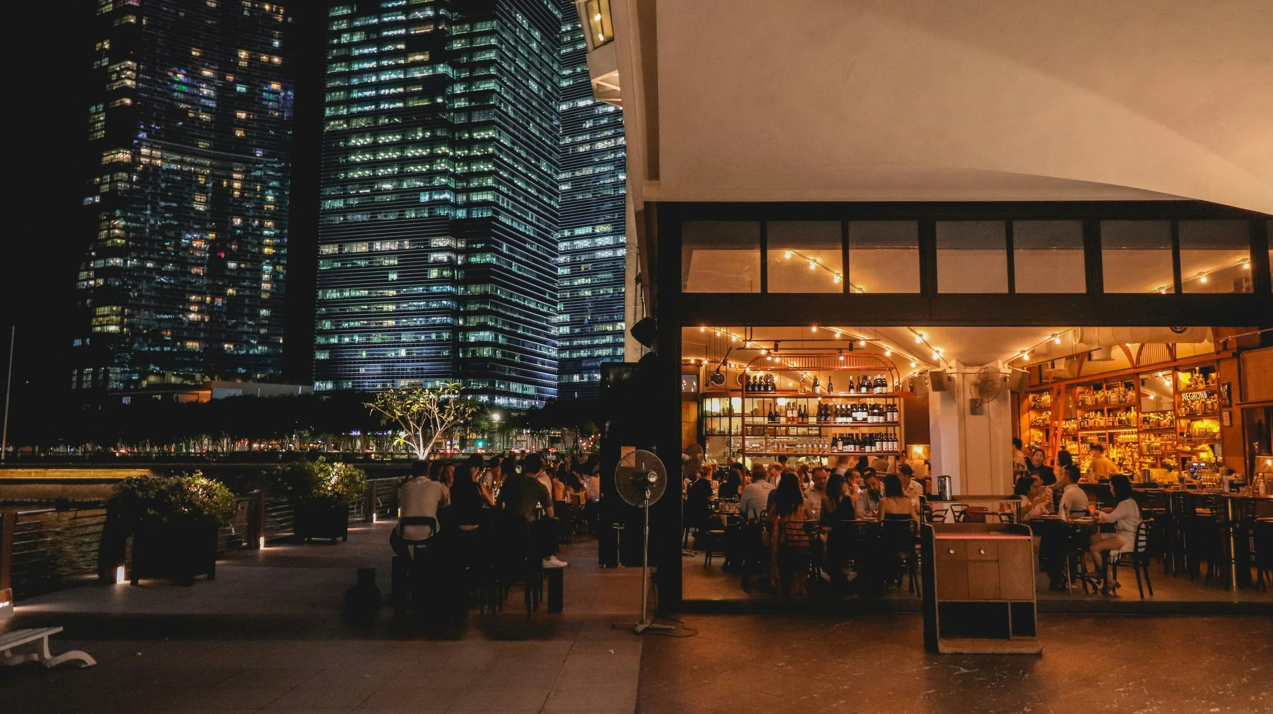 singapore bar at night