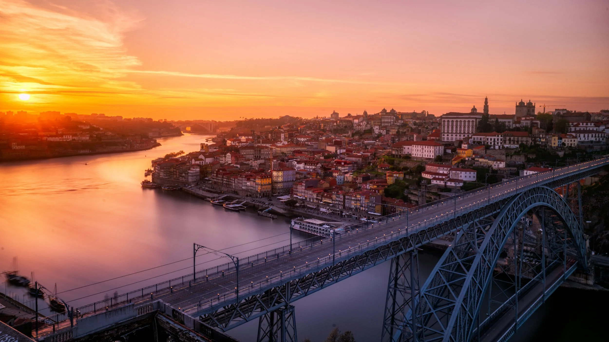 porto sunset pink sky