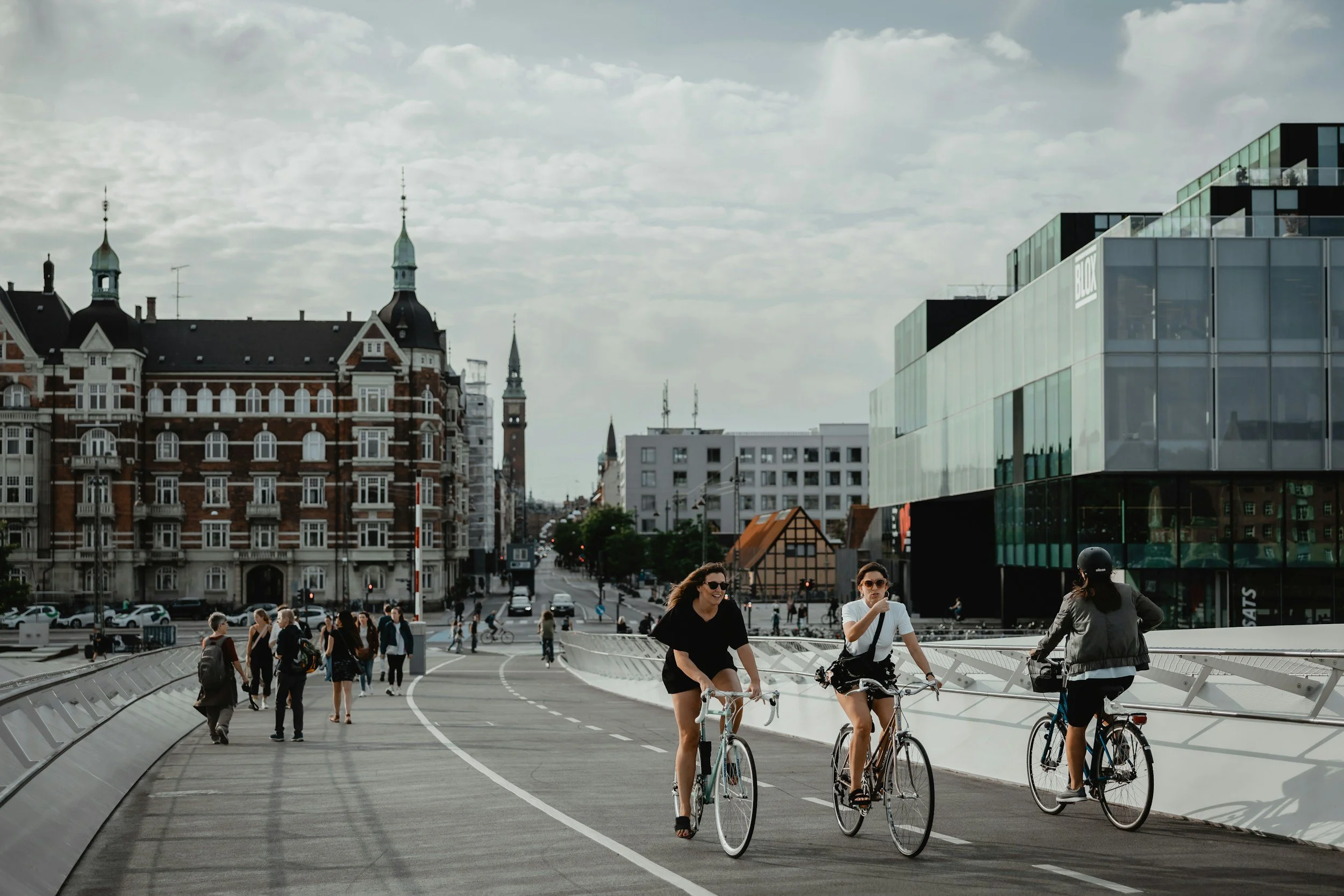 cyclists in copenhagen denmark