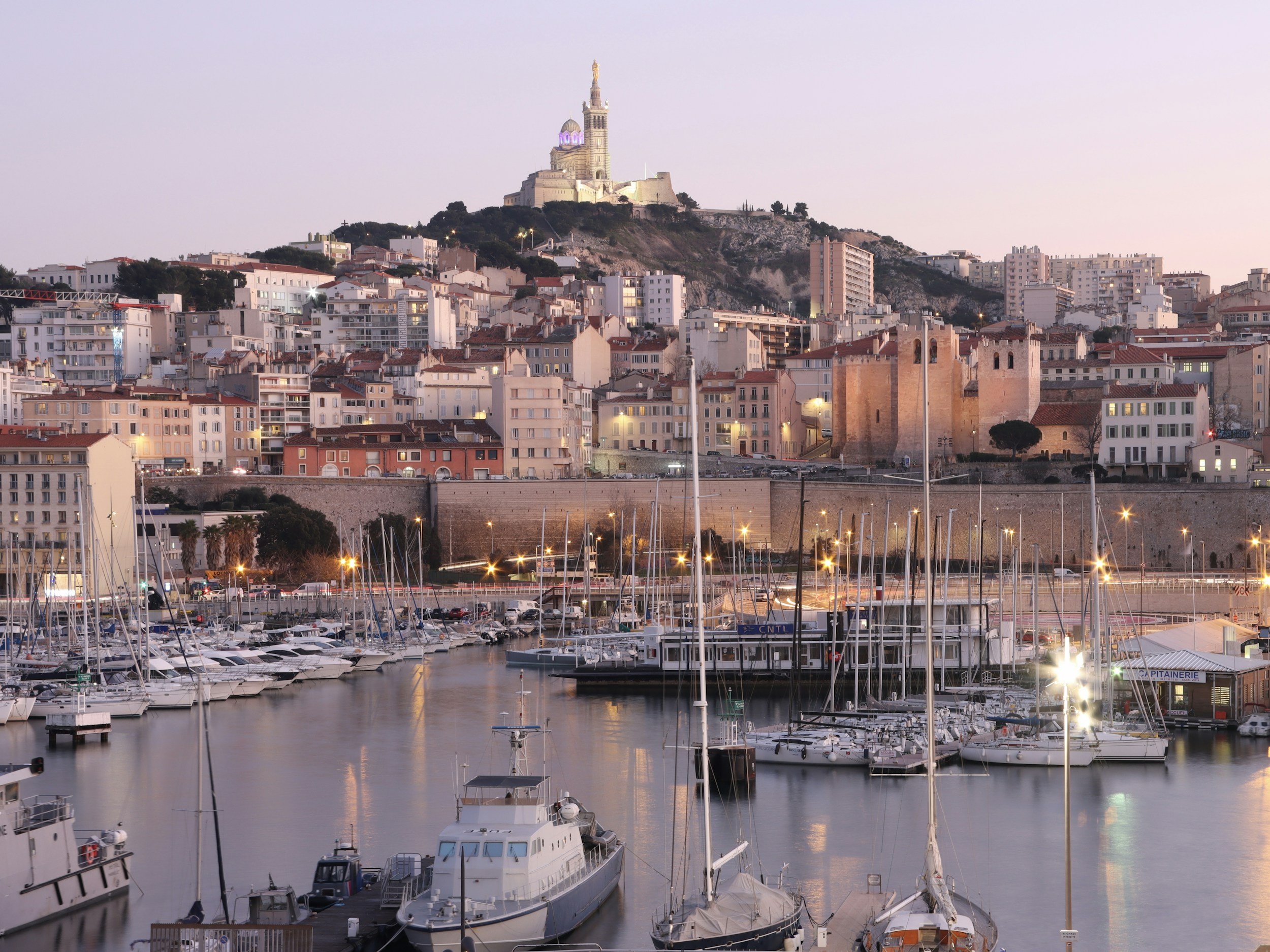 marseille harbour sunset