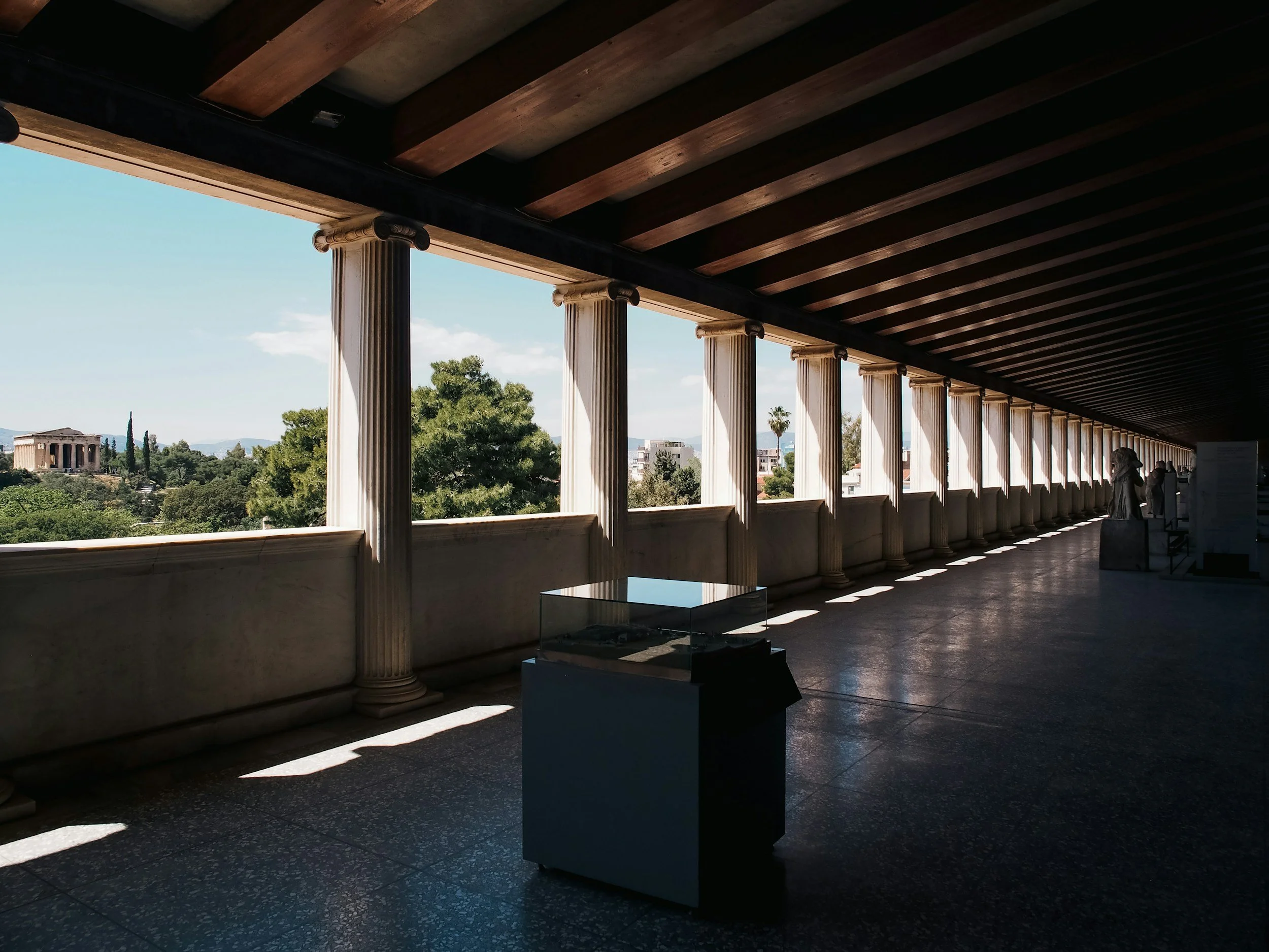 athens museum sunset