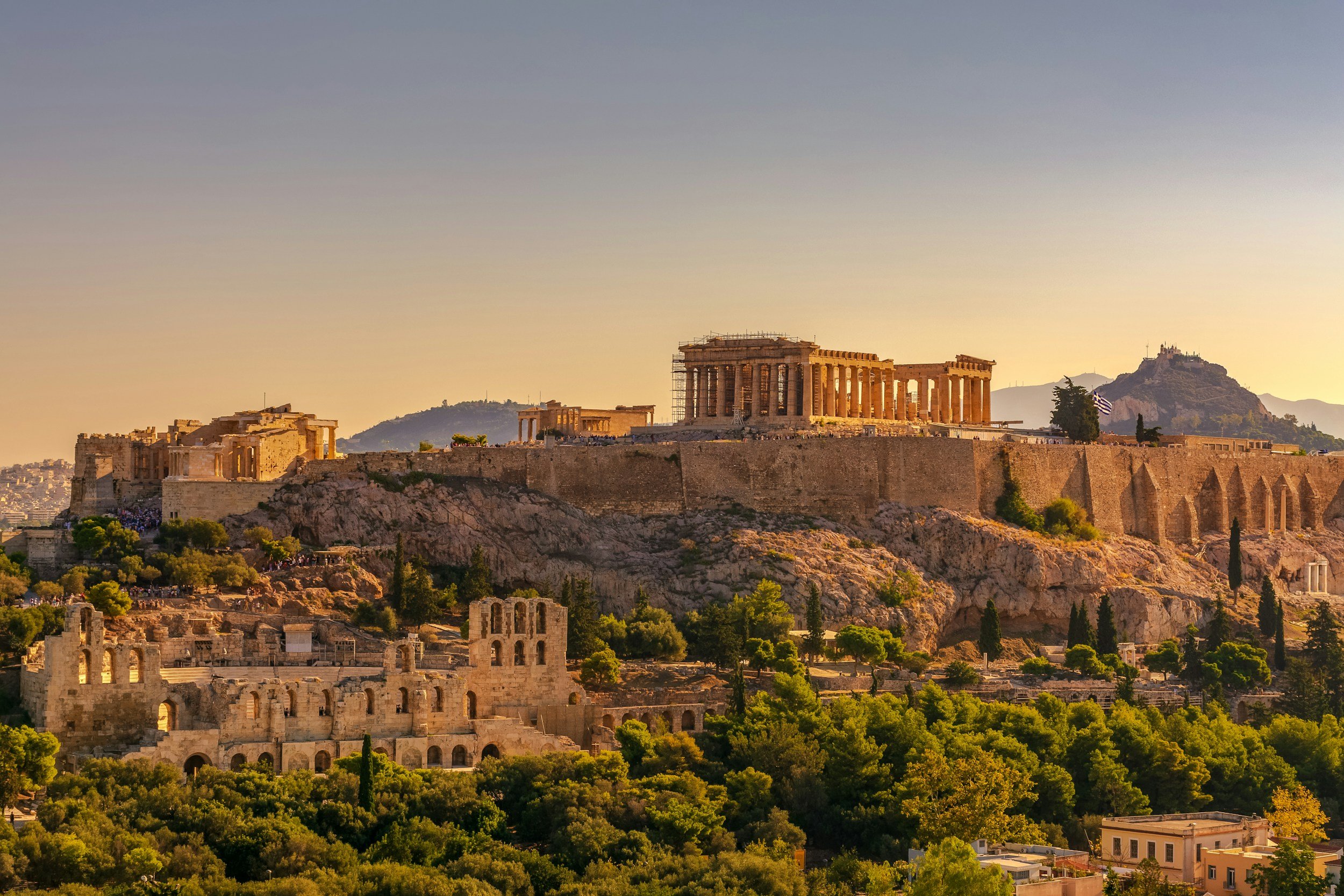 athens parthenon on the hill