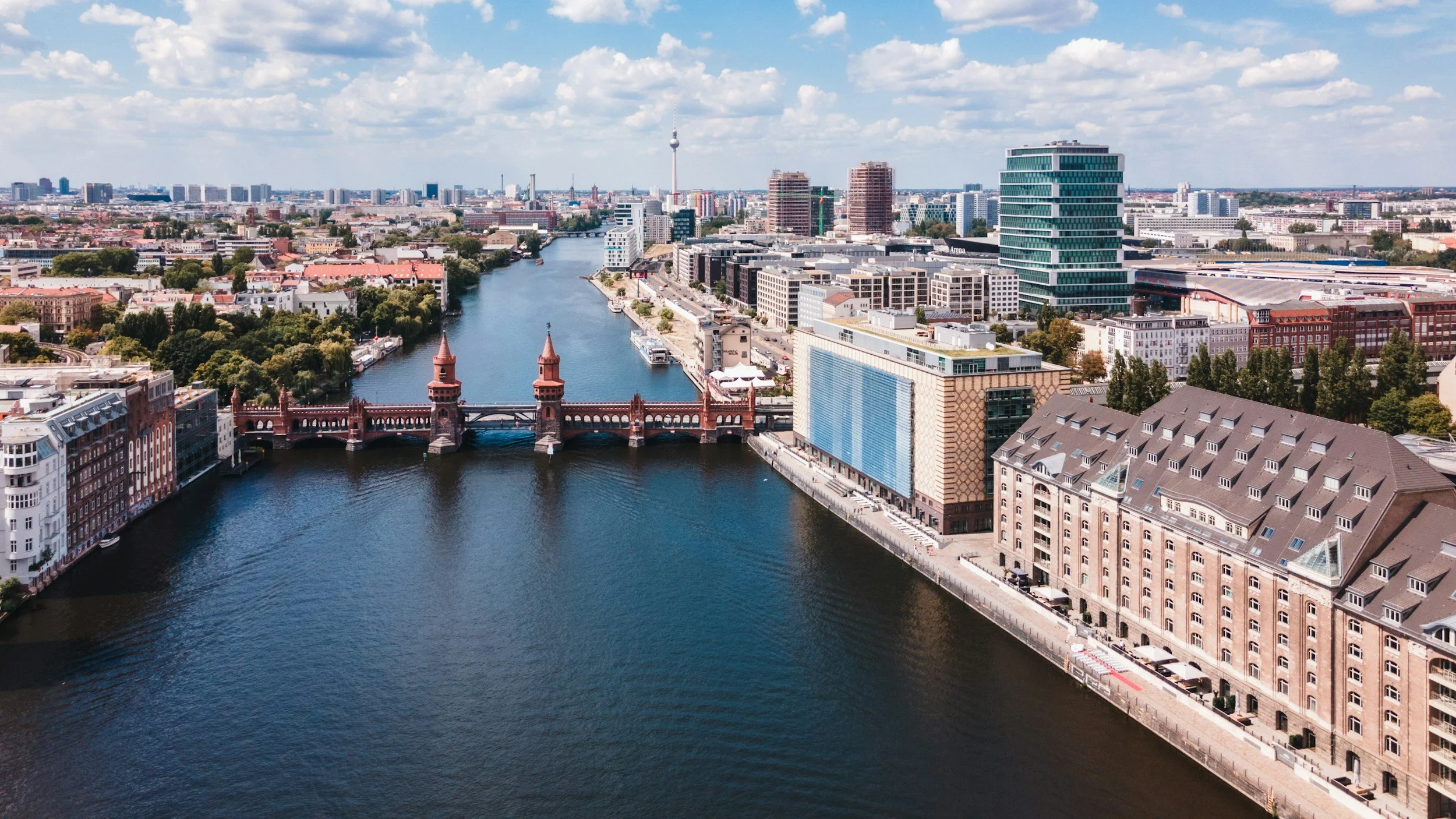 berlin city from above river