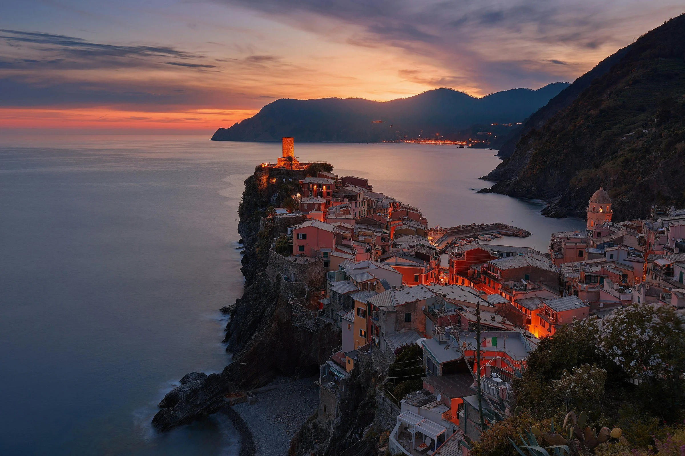 european island sunset ocean