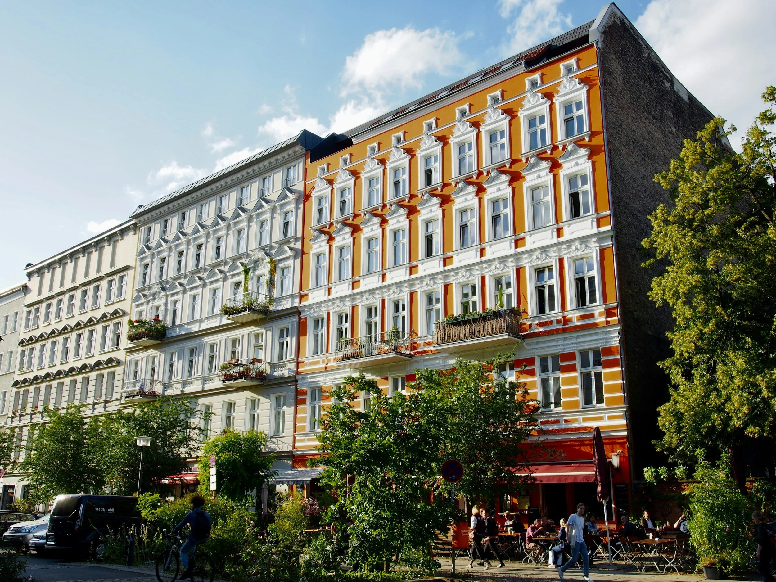 berlin colourful buildings and restaurants