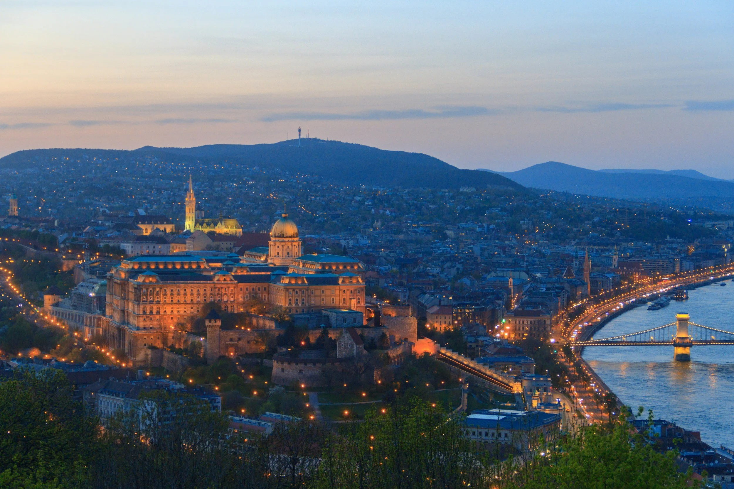 budapest sunset dusk