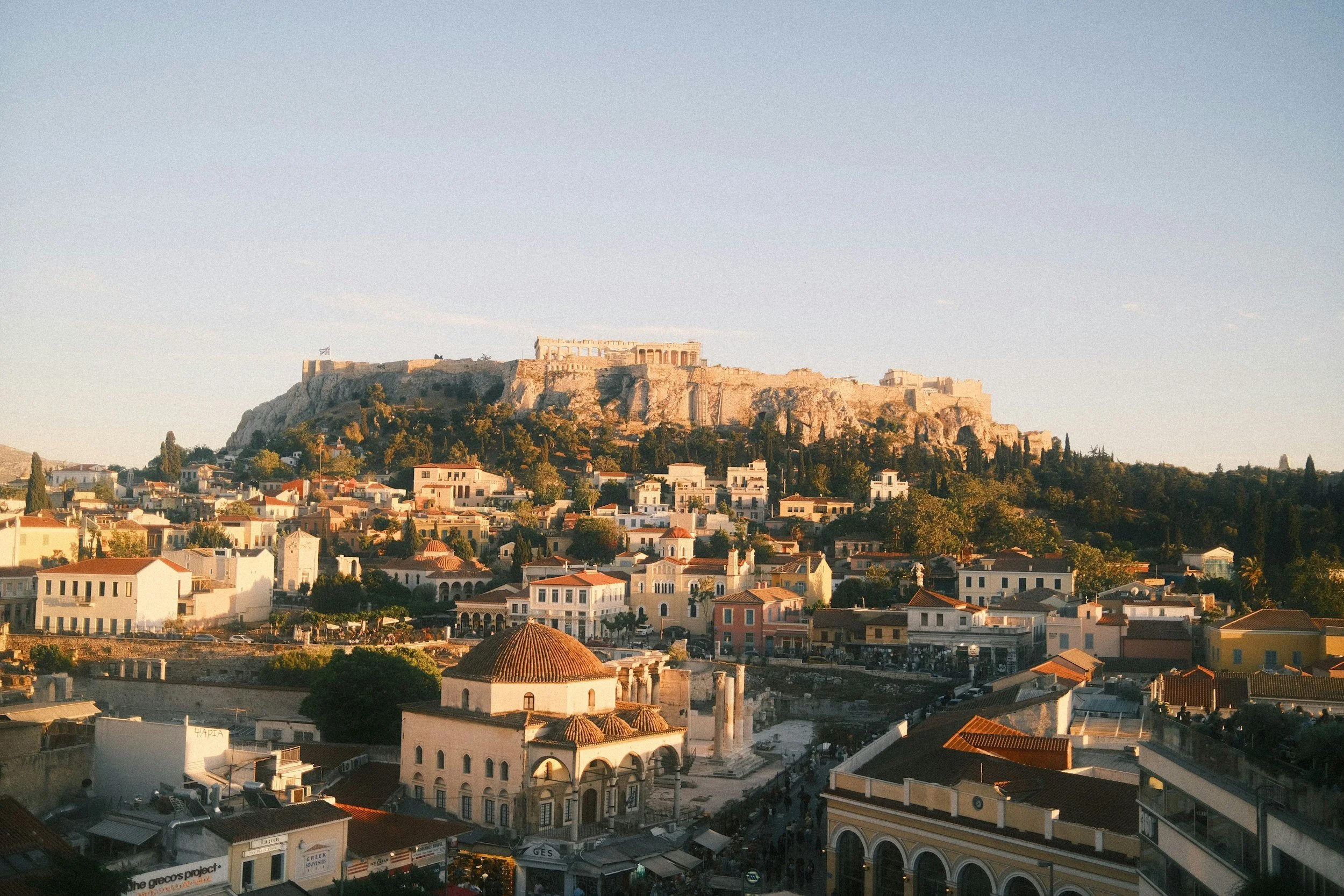 athens sunset