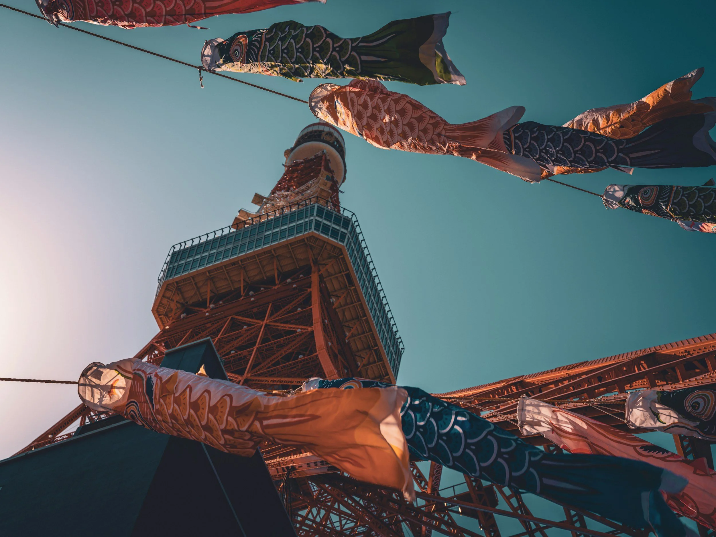 tokyo tower from below