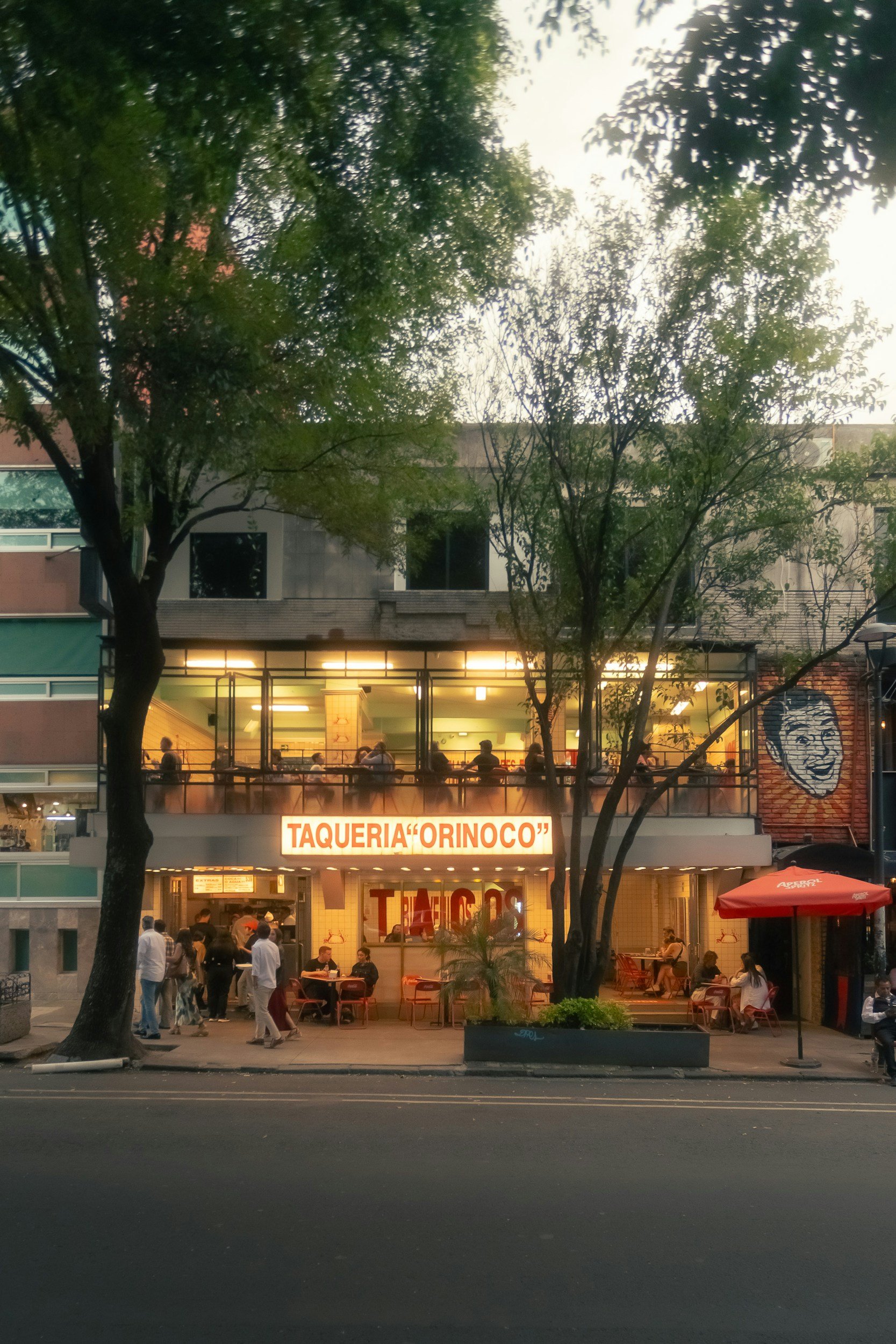 mexico city restaurant evening