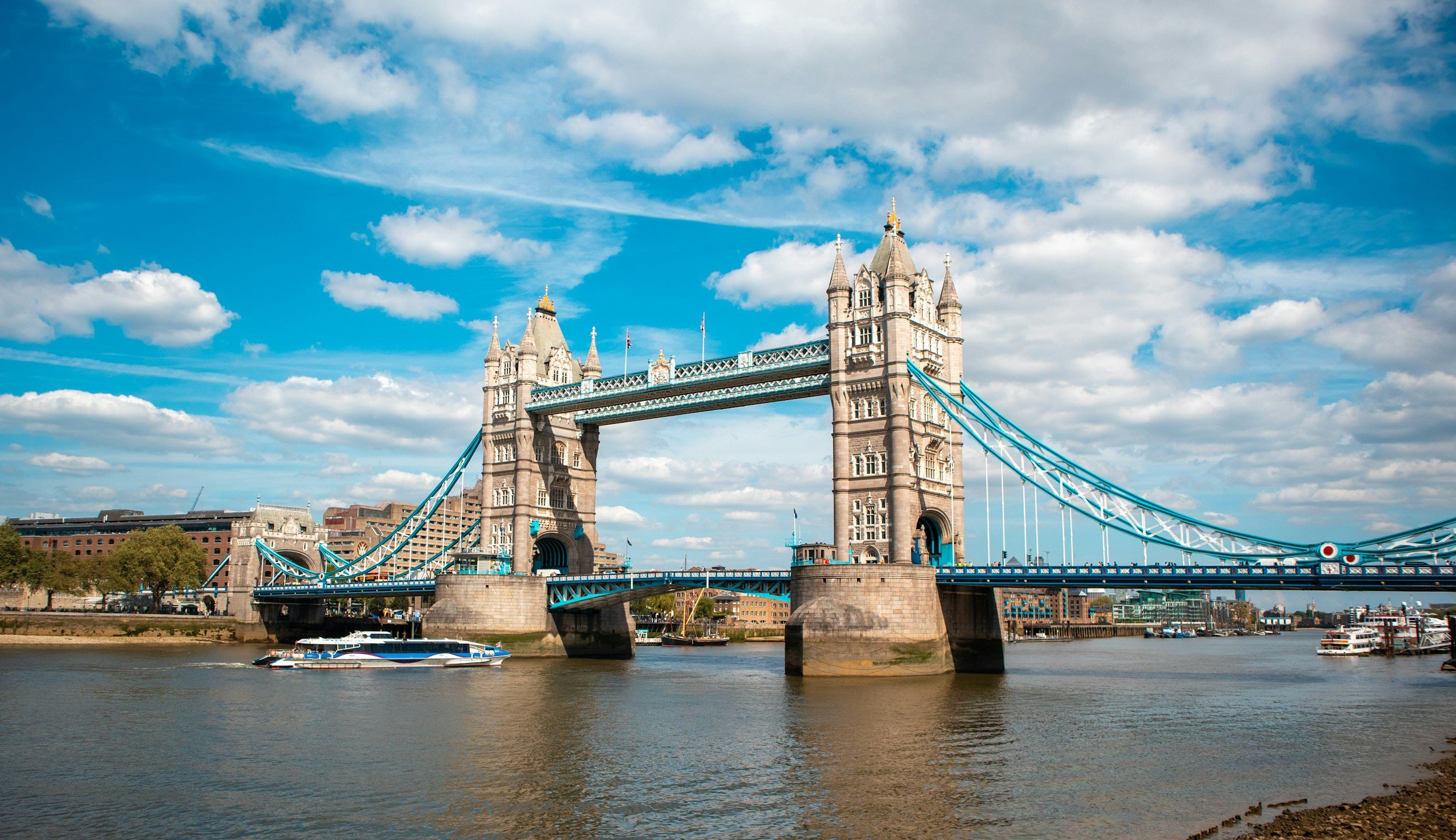tower bridge in london on a summers day