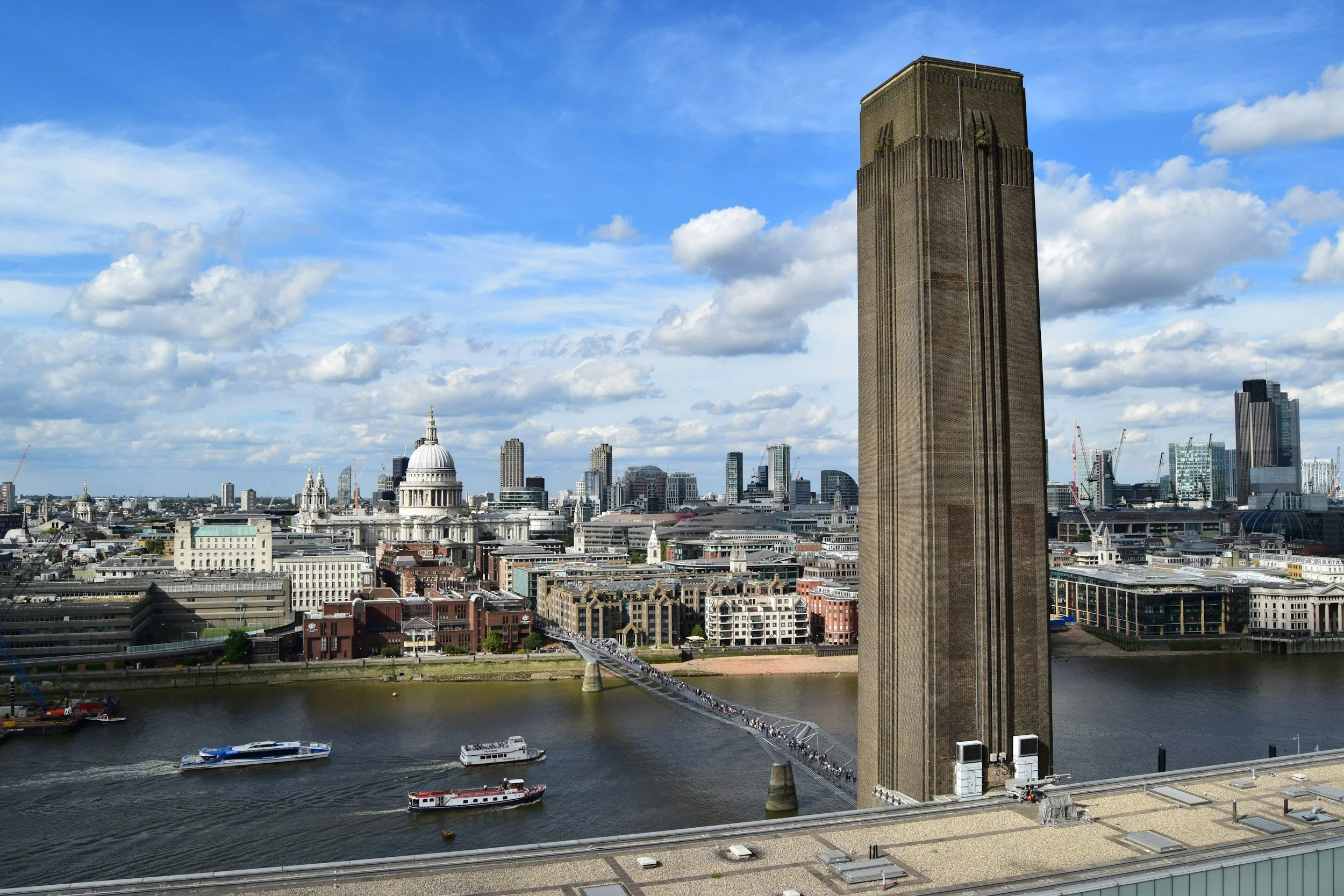st pauls cathedral, river thames, and tate modern