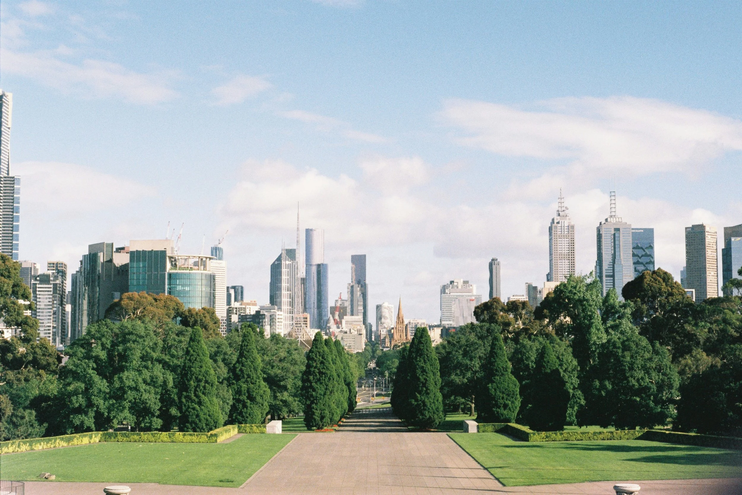melbourne parks and skyline
