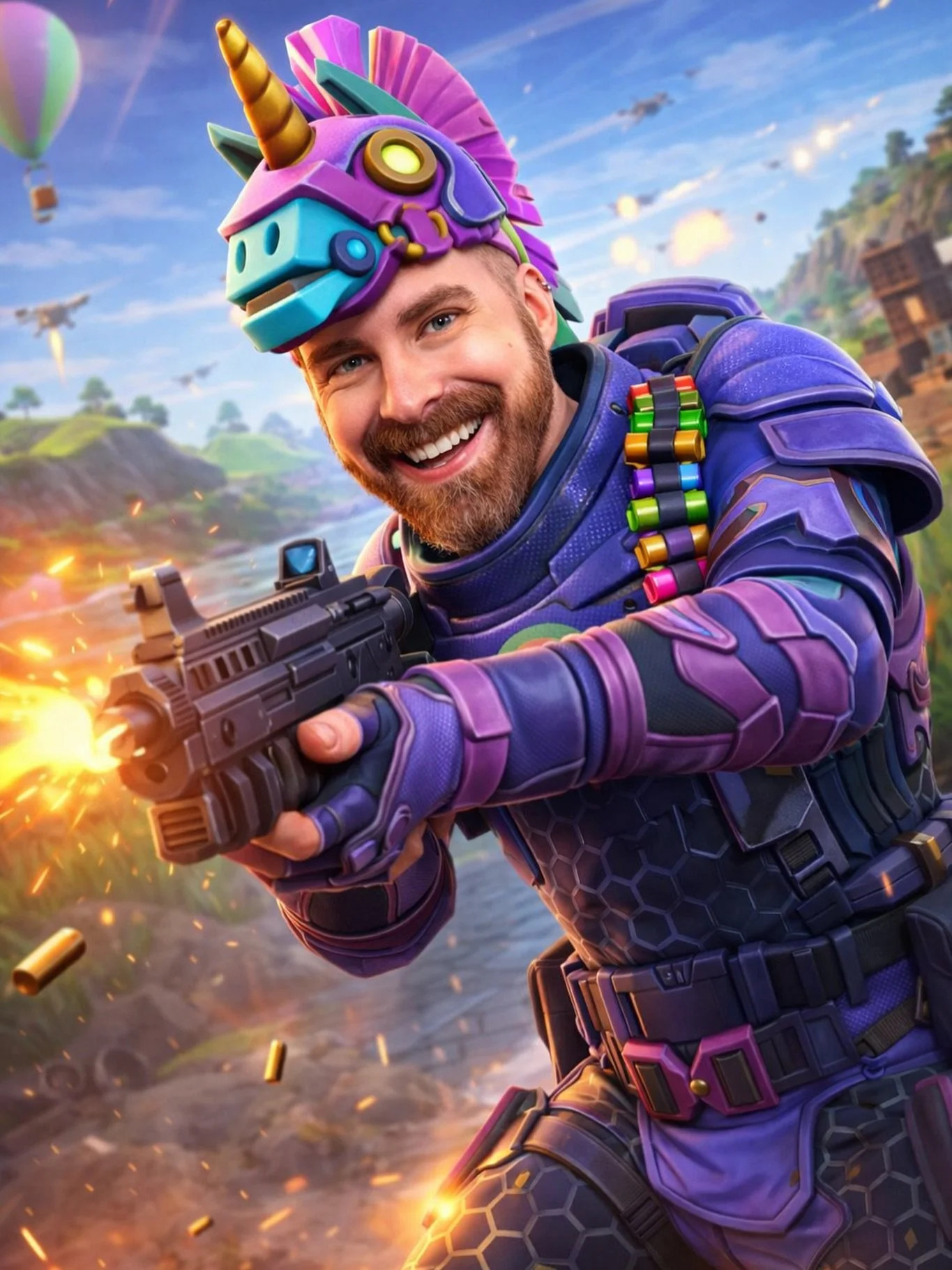 Me playing Fortnite.