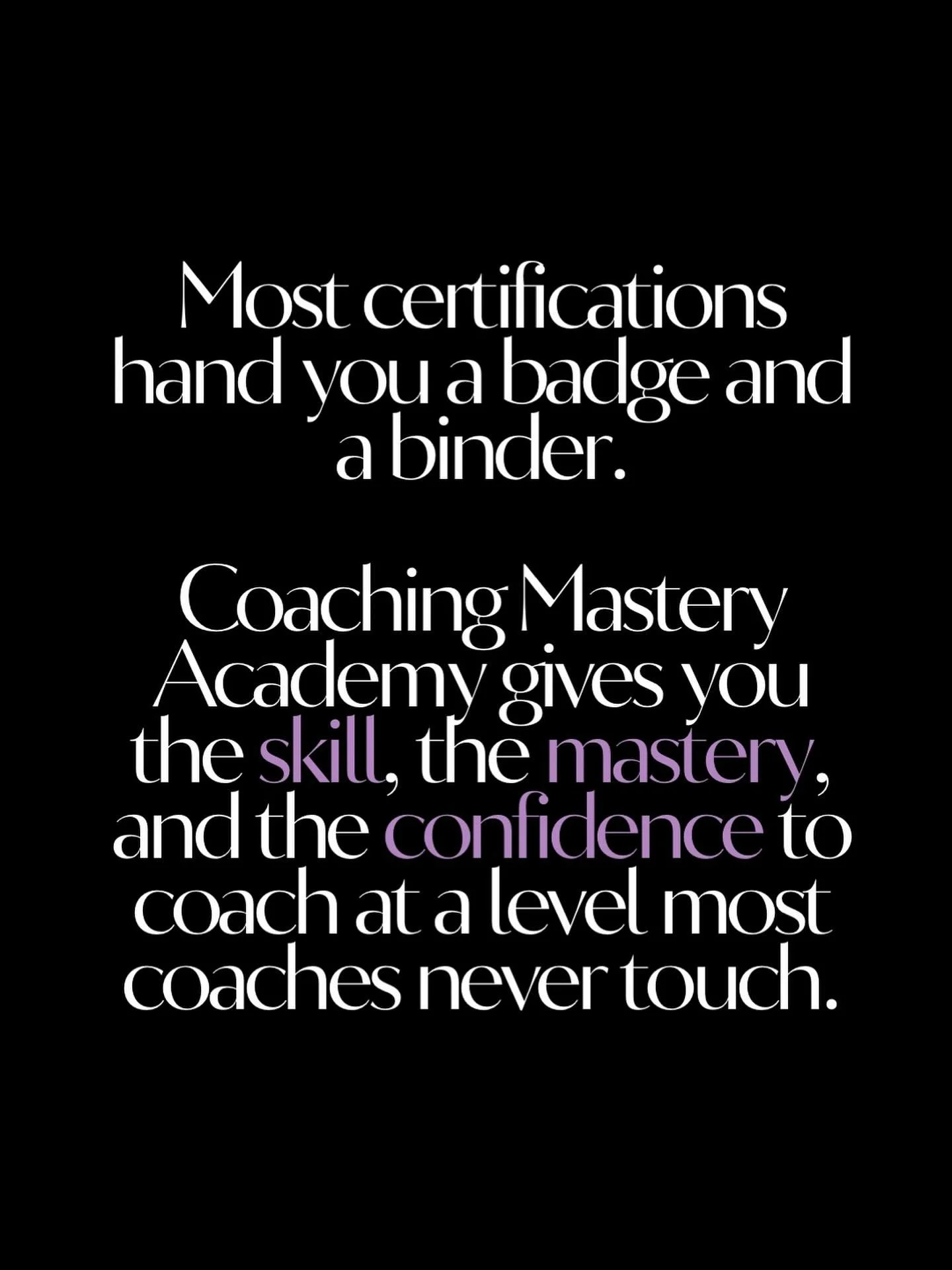 A badge doesn&rsquo;t make you a coach.

It doesn&rsquo;t mean you can hold someone in their hardest moment, walk them through the block they&rsquo;ve never been able to break, or move them into the breakthrough they&rsquo;ve been chasing for years.
