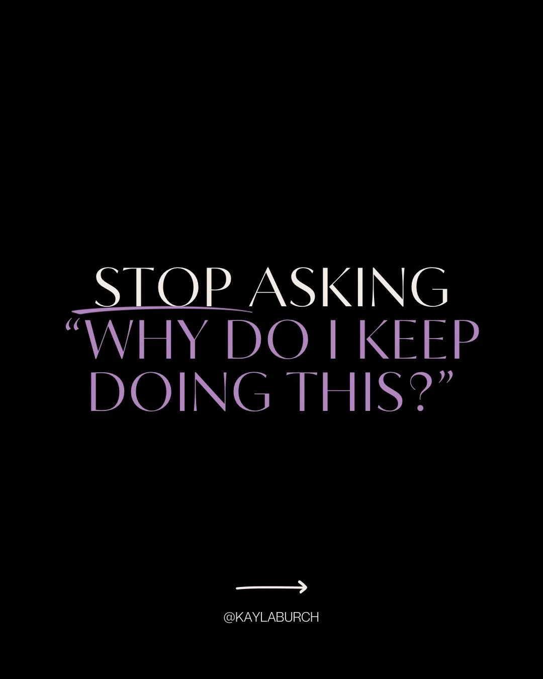&ldquo;Why do I keep doing this?&rdquo;

Wrong question.

The question that actually moves people: &ldquo;What am I getting from it?&rdquo;

Every pattern has a payoff. Something you&rsquo;re getting, even if you don&rsquo;t want to admit it.

Swipe 
