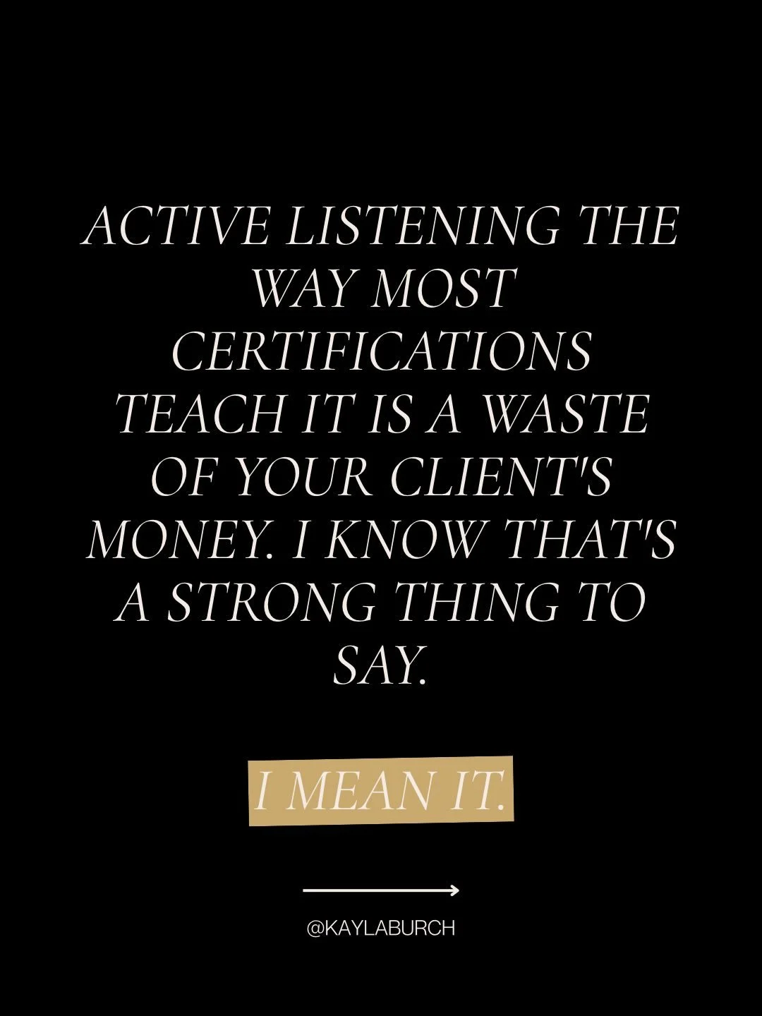 It takes more than just active listening and repeating back exactly what your client says to you in a slightly different tone to create real change in your sessions. Comment GUIDE below and I&rsquo;ll send you the framework you need to understand thi