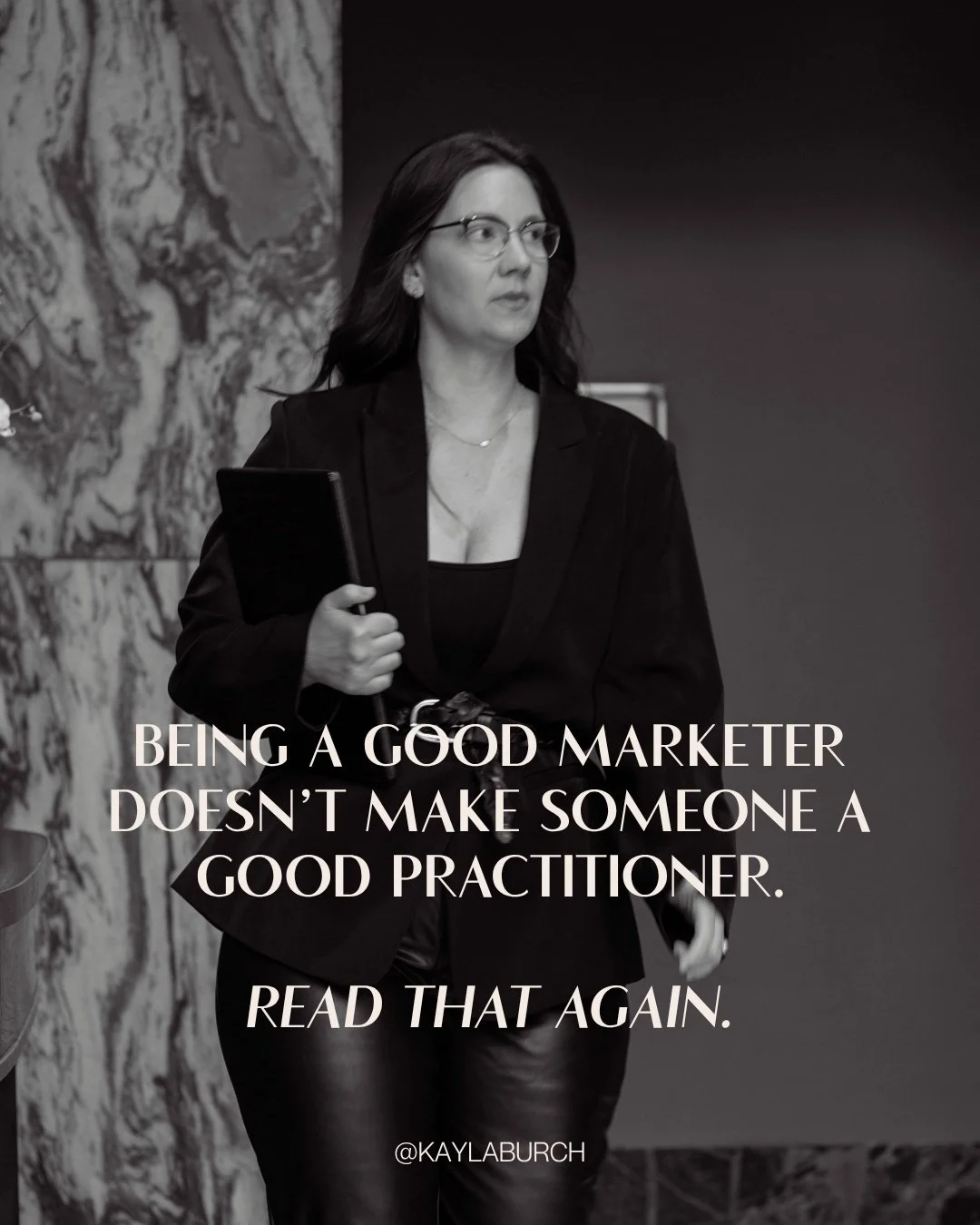This is where a lot of people get burned in the coaching industry.

Because someone can sell well, speak confidently, build a successful brand, and still not be equipped to hold the level of work they&rsquo;re offering.

Marketing shows you visibilit