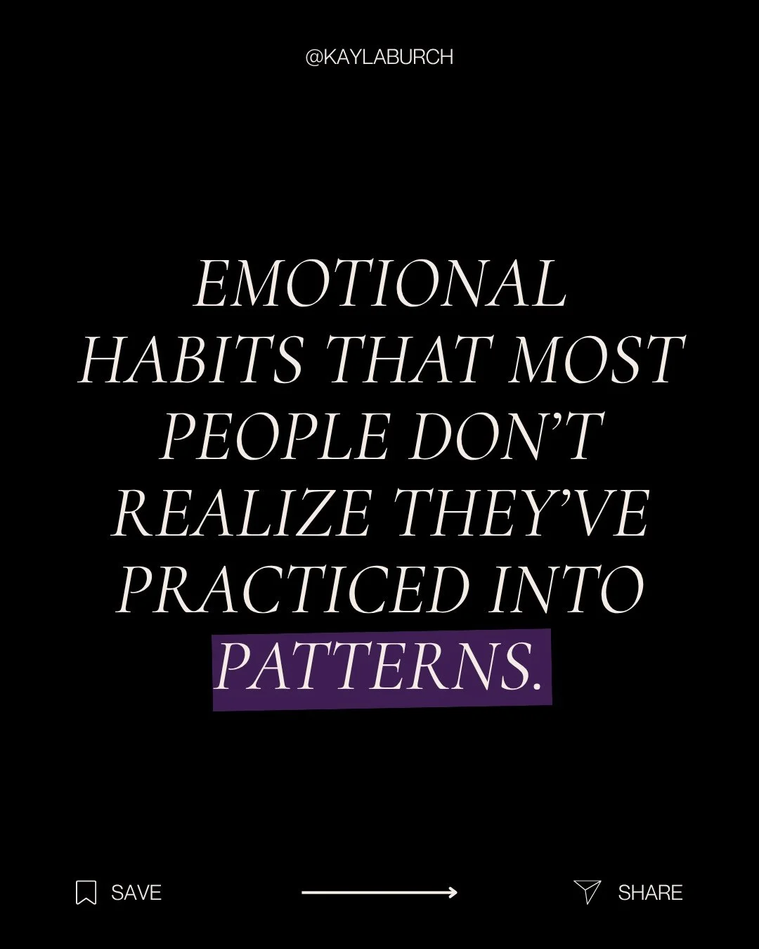 Emotional patterns often don&rsquo;t even feel like patterns. They just feel like &ldquo;this is how I am.&rdquo;

Until you realize they&rsquo;ve been learned and repeated way too many times.

Comment GUIDE.