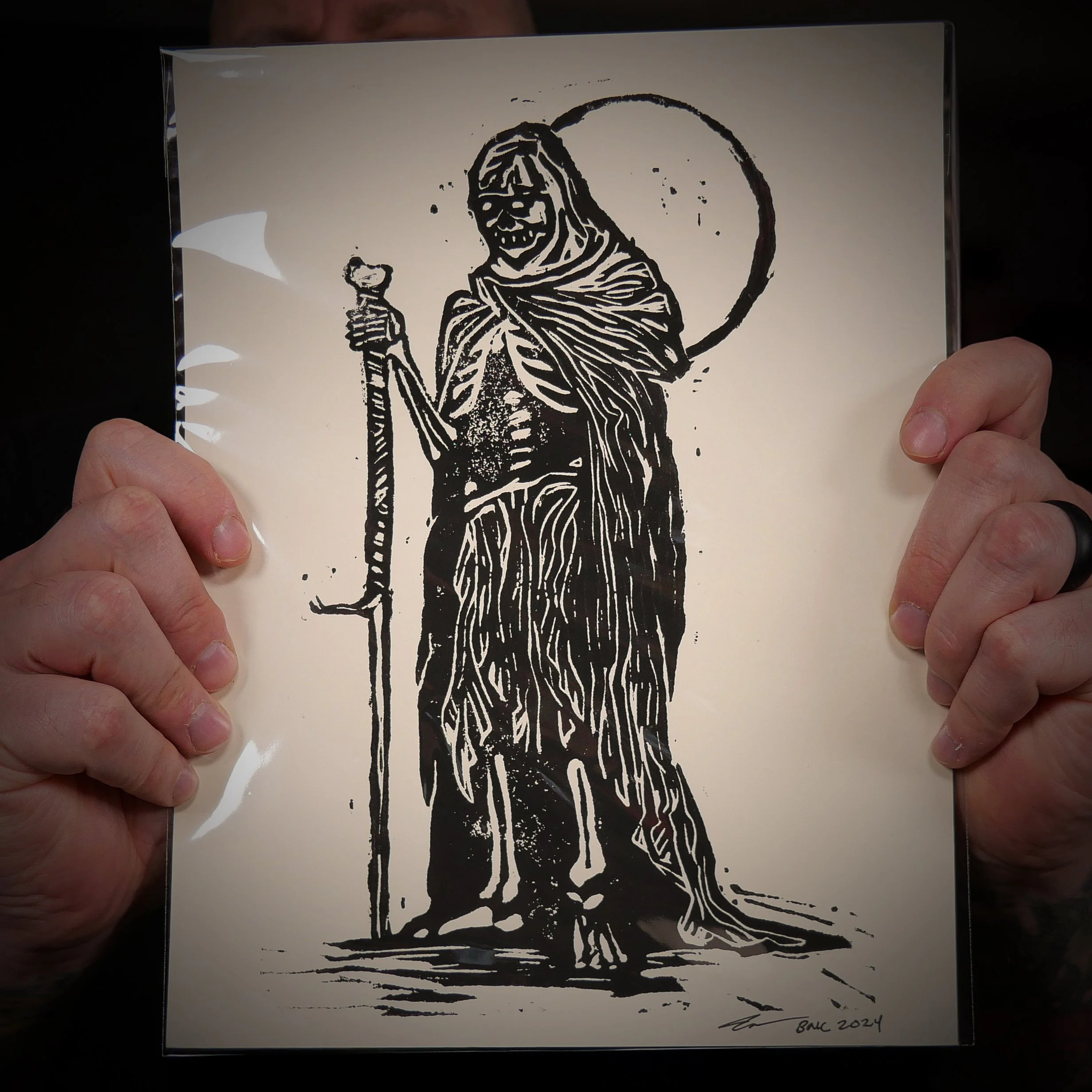 THE HERMIT BLOCK PRINT