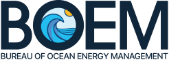 Bureau of Ocean Energy Management logo with blue text and a wave graphic