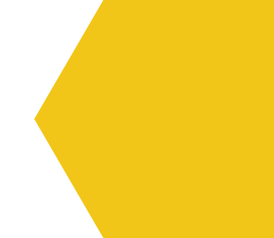 Yellow hexagonal shape with black and white background