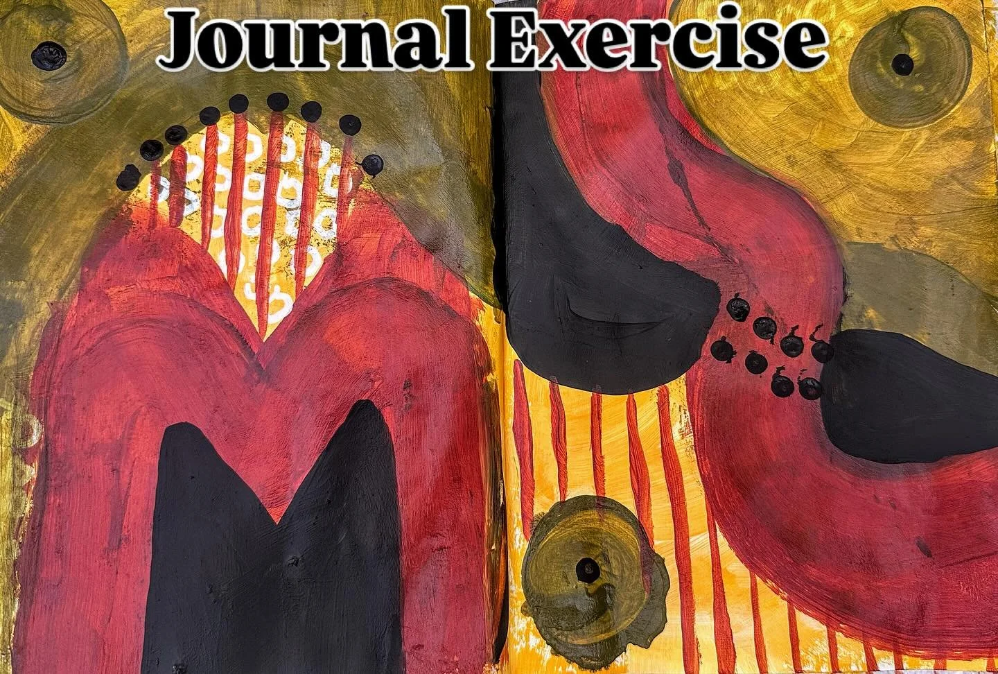 Playing in my journal. Bold and dramatic. #jojoart #journal #acrylic #bold
