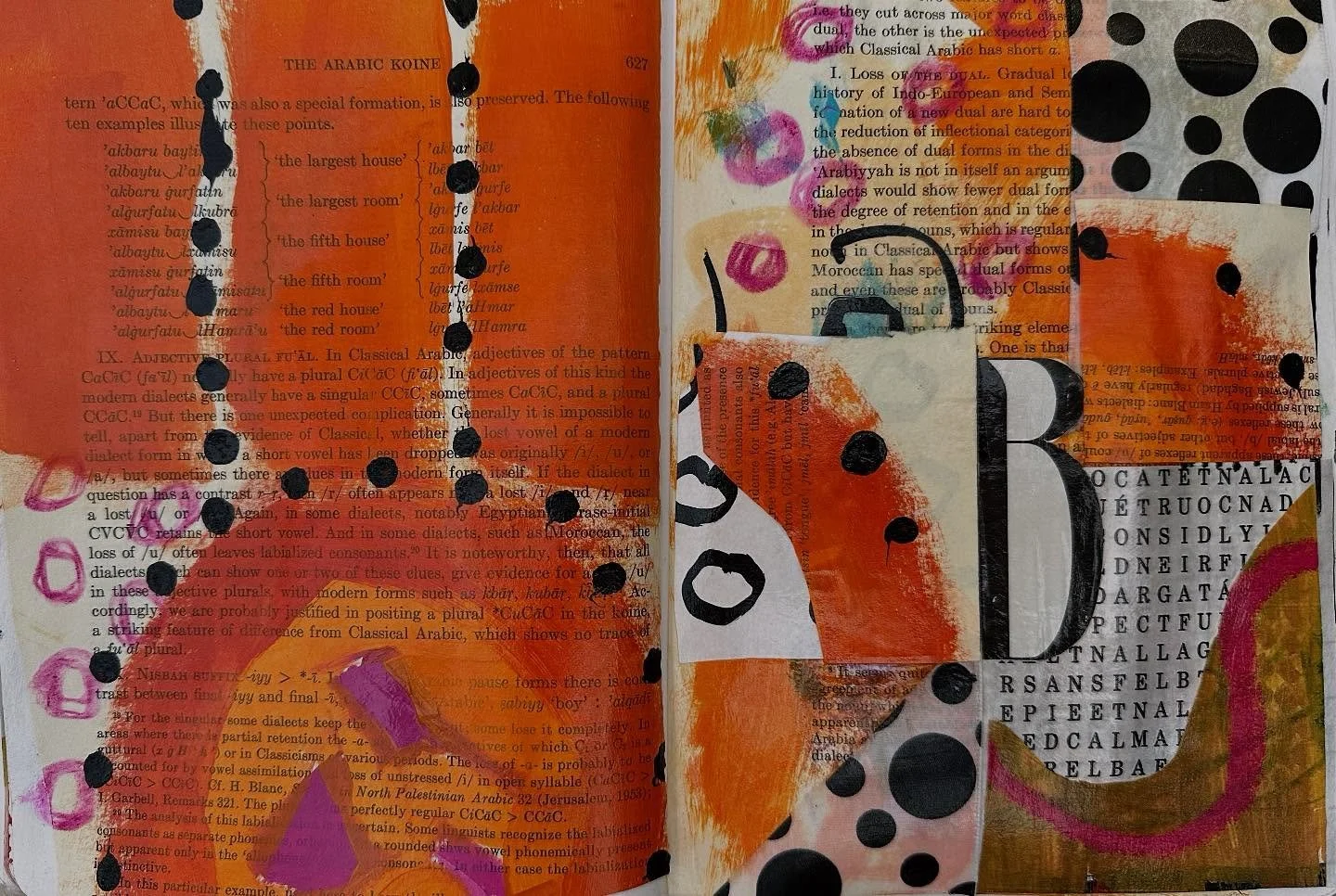 Fun with black and orange. #abstractart #collage #mixedmediaartist #black #orange #interiordesign #studiotime