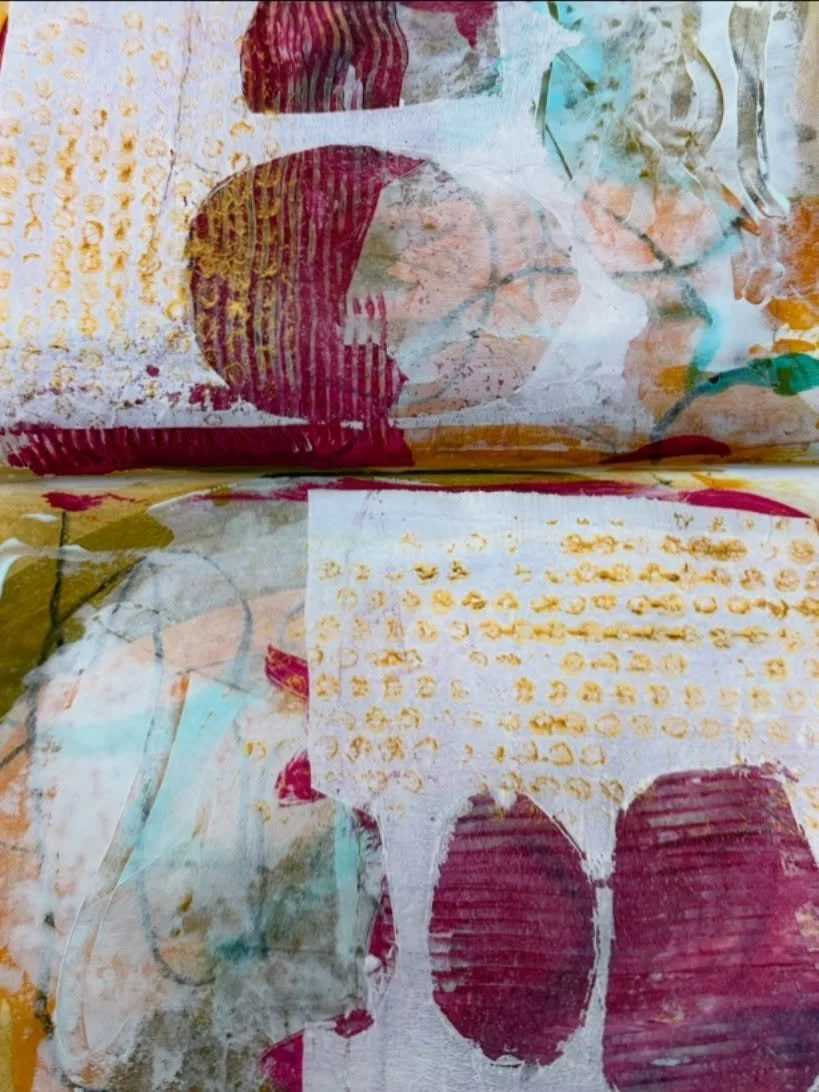 Day 25: Creative Awareness Journal Play #abstractart #collage #gelliprints #jojoart #interiordesign