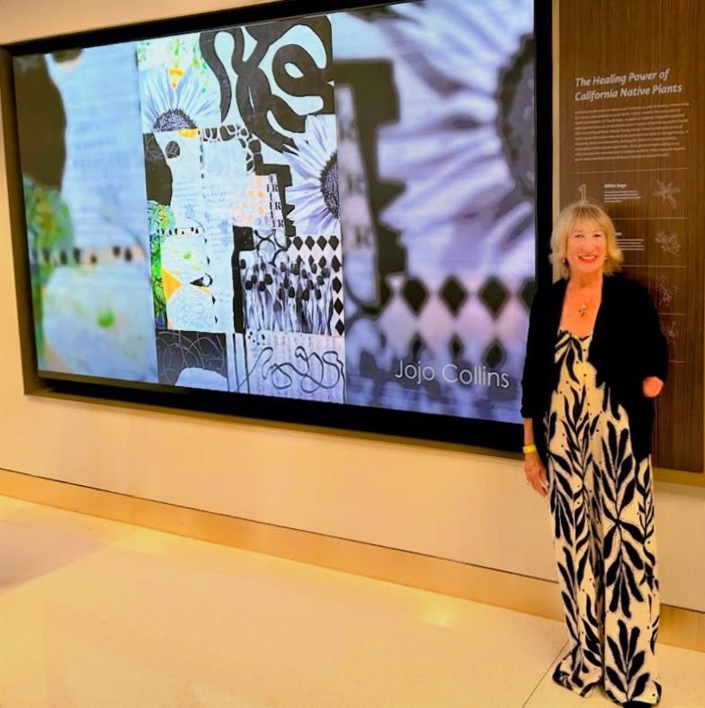 City of Hope Artist Reception #jumboscreens #abstractart #mixedmedia #jojoart #interiordesign