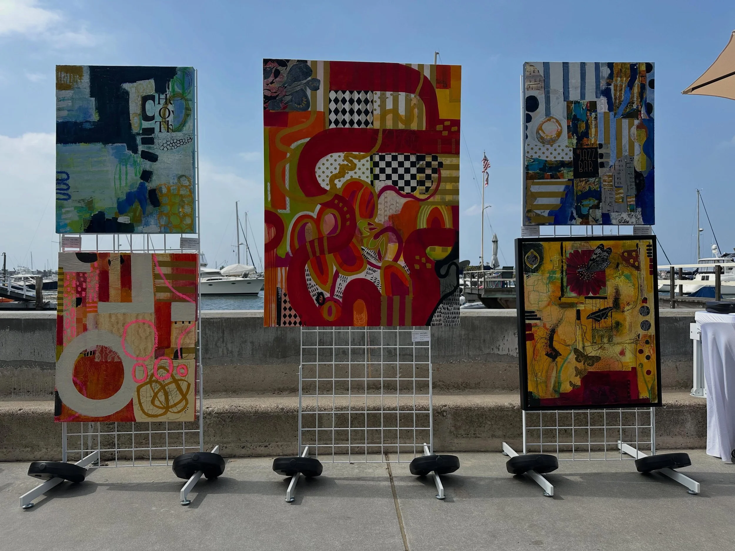 Balboa Island ArtWalk #jojoart #interiordesign #abstractart #mixedmedia