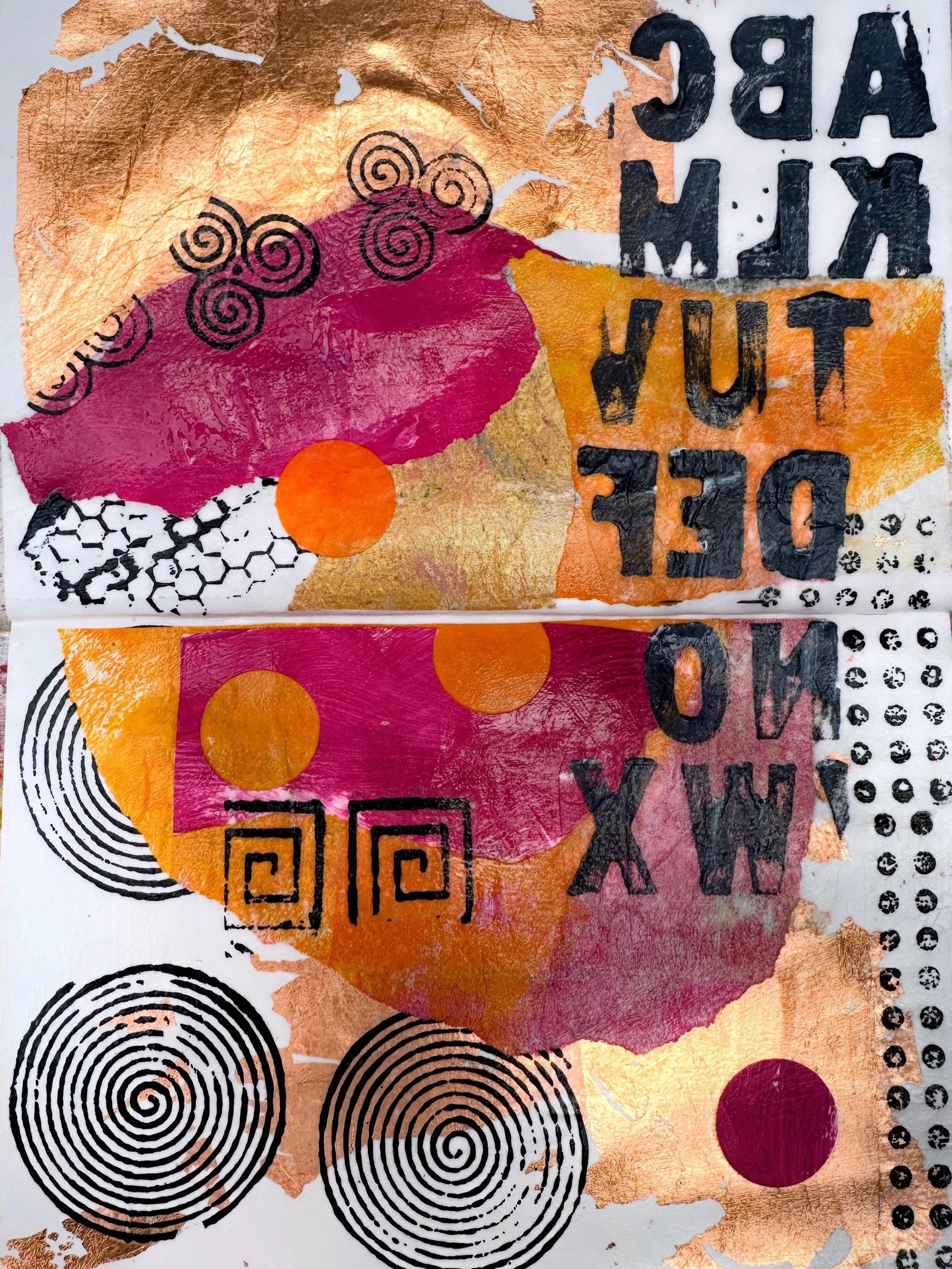 Journal Play #collage #interiordesign #mixedmedia #gold #jojoart