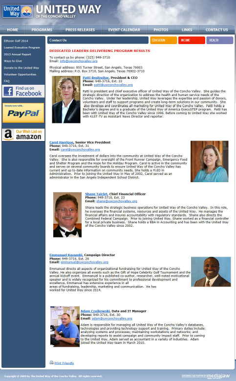Doing It Right! United Way of the Concho Valley (San Angelo, Texas)